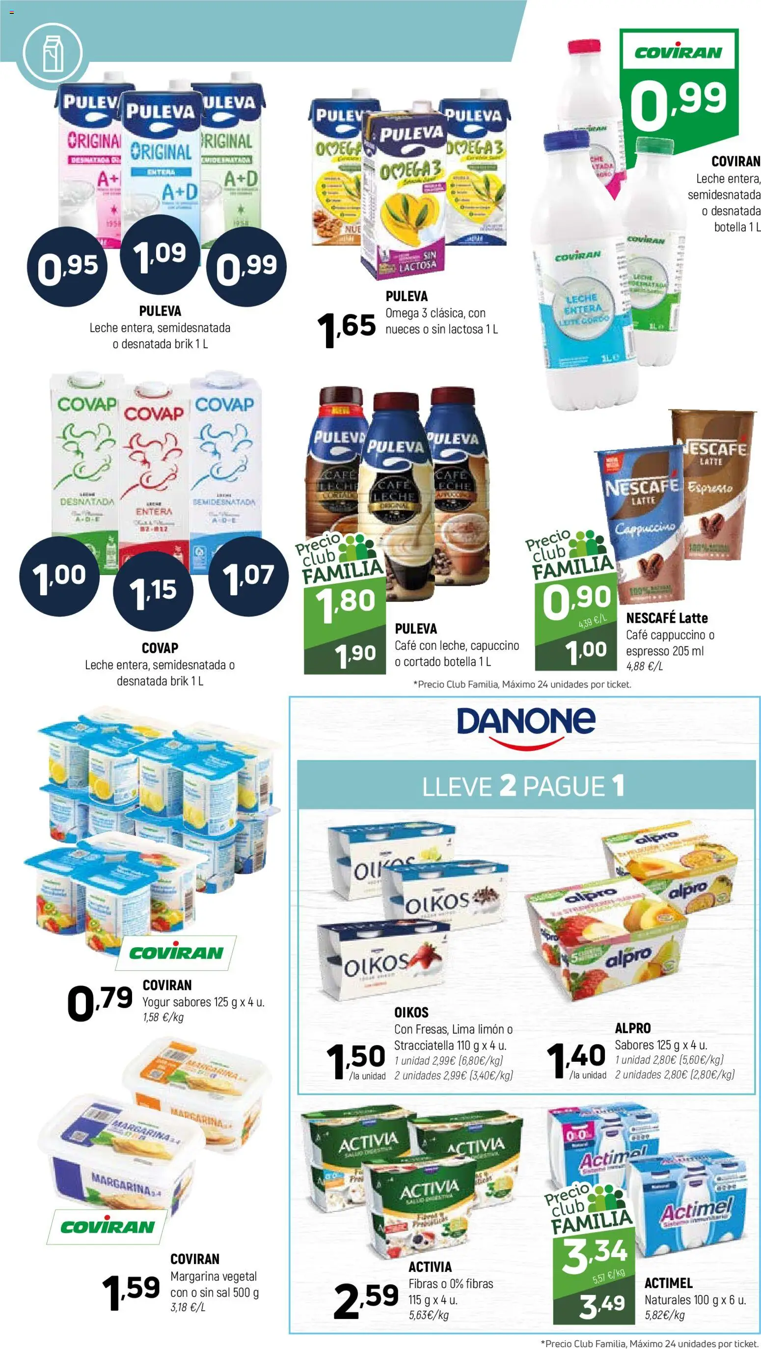 Coviran ofertas │ válido desde el 24.03.2026 | Página: 10 | Productos: Δοχείο φοντί, Lima, Leche, Yogur