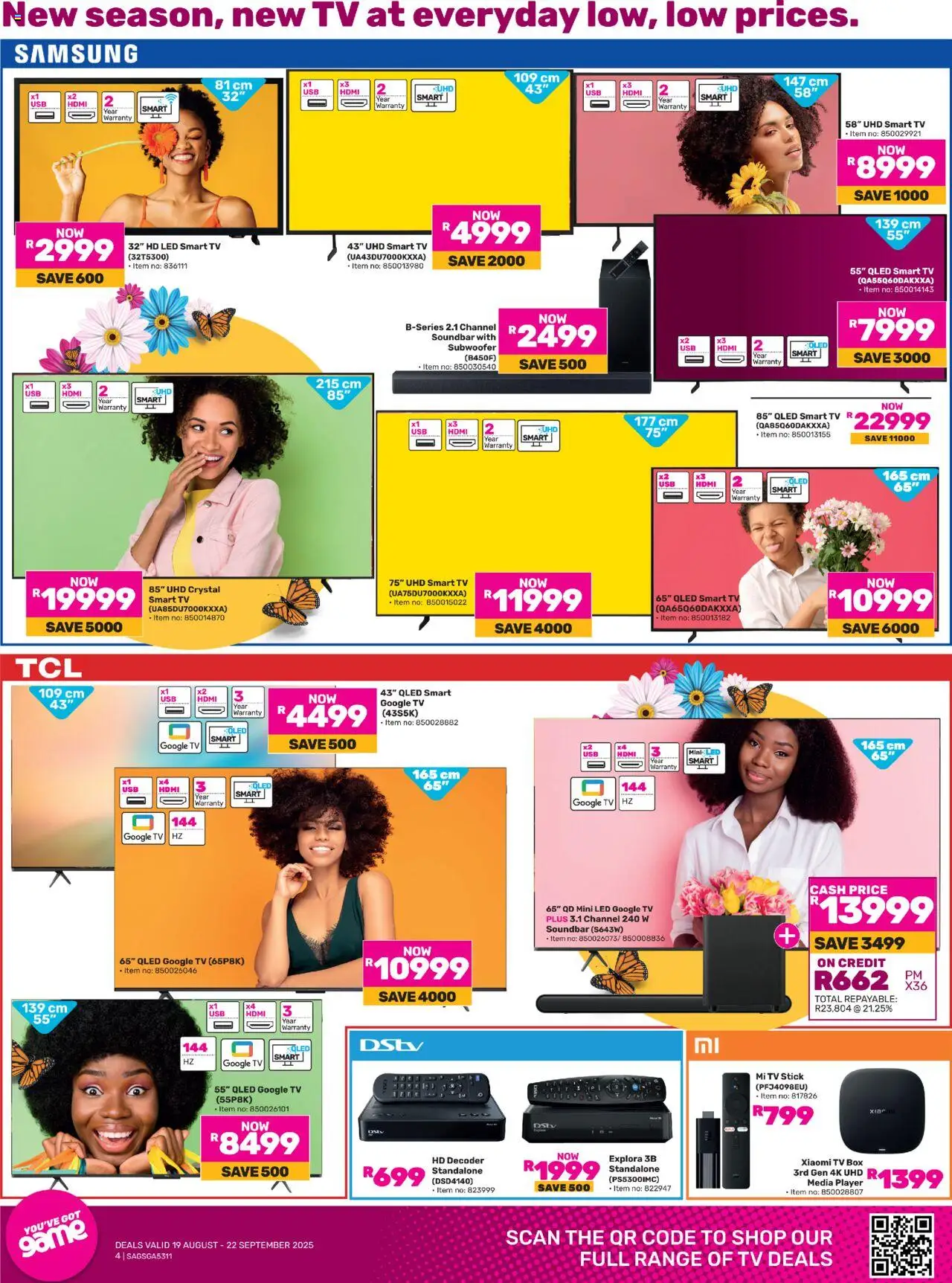 Game Specials │ valid from 19.08.2025 | Page: 4 | Products: TV, Box, Soundbar, Subwoofer
