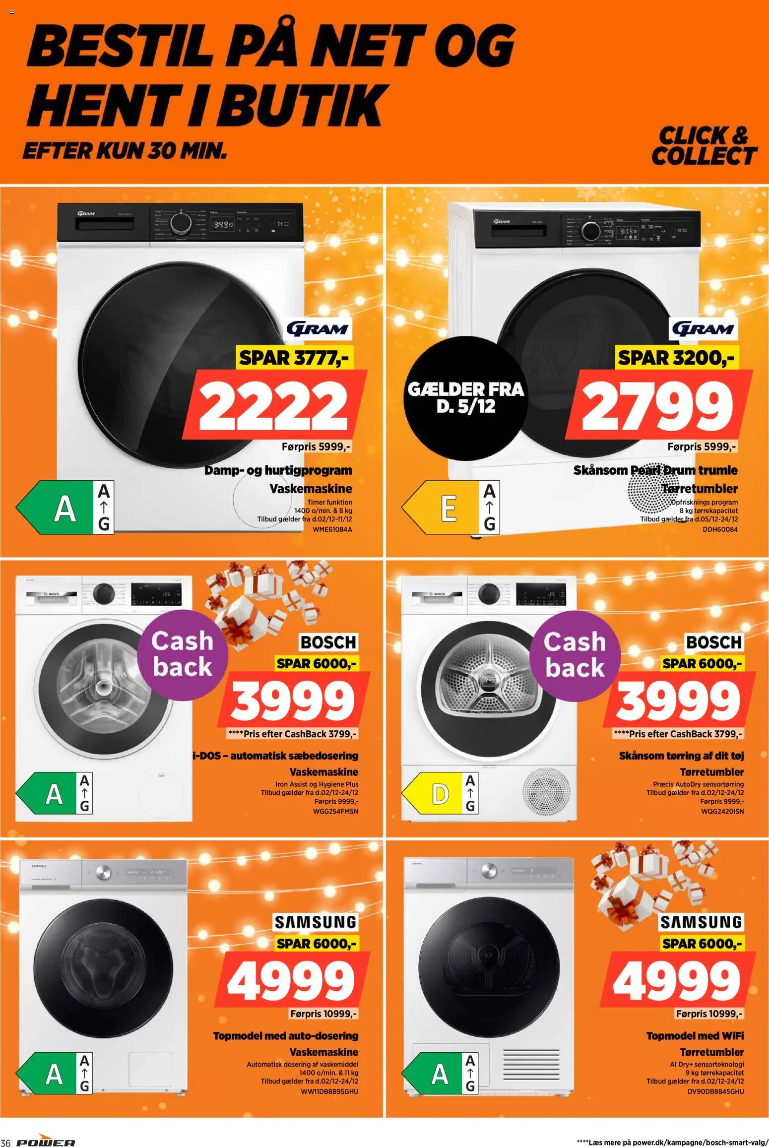 Power tilbudsavis – gyldig fra 02.12.2025 | Side: 36 | Produkter: PC, Vaskemaskine, Tørretumbler, Tøj