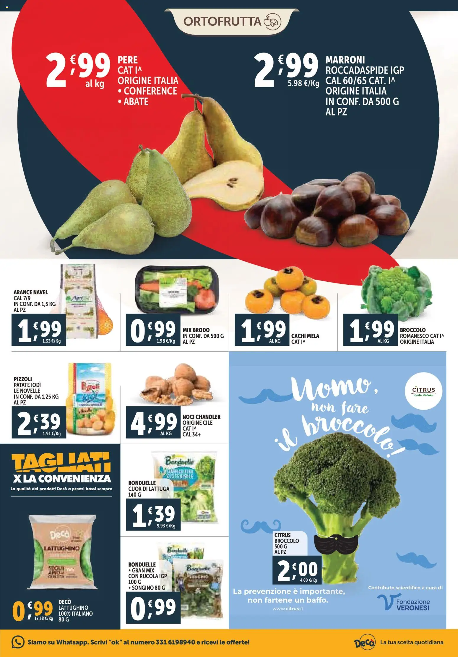 Volantino Decò del 20.11.2025 | Pagina: 5 | Prodotti: Arance, Rucola, Patate, Cachi