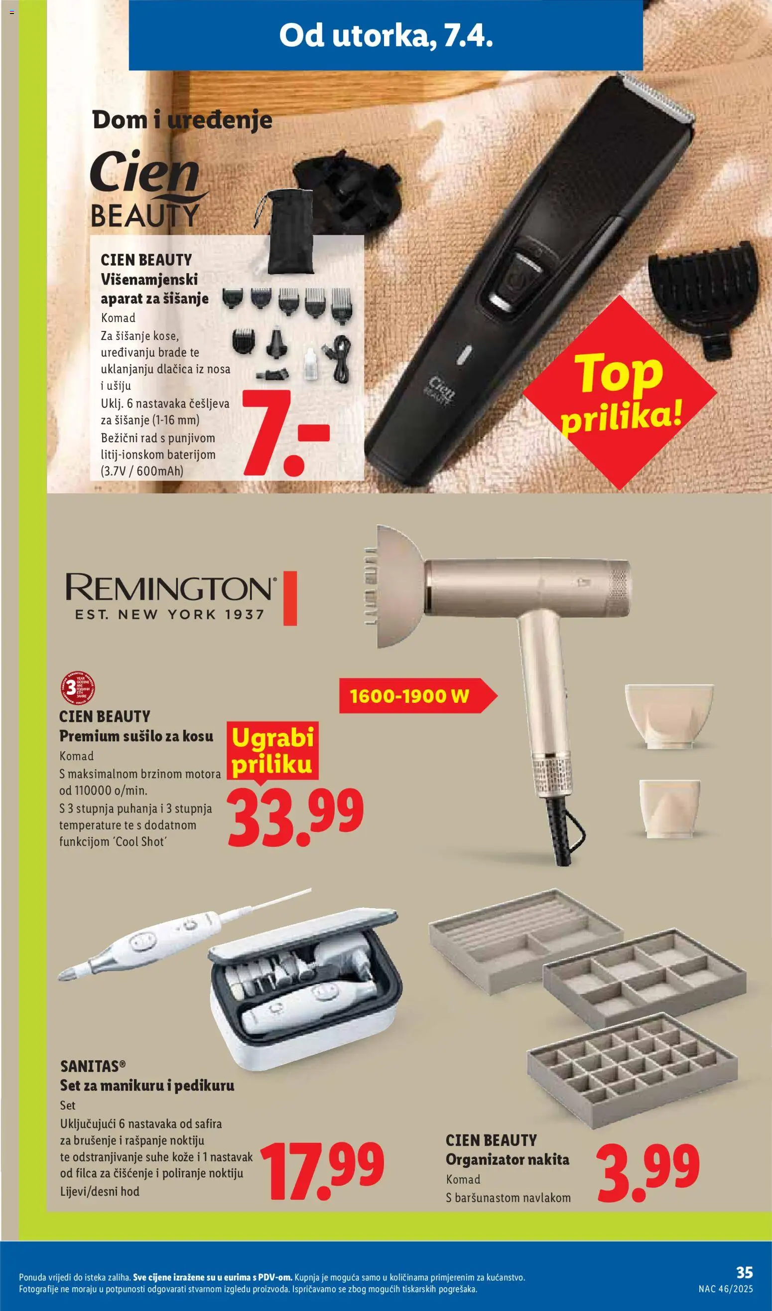Lidl katalog | vrijedi od 07.04.2026 | Stranica: 35 | Proizvodi: Sušilo za kosu
