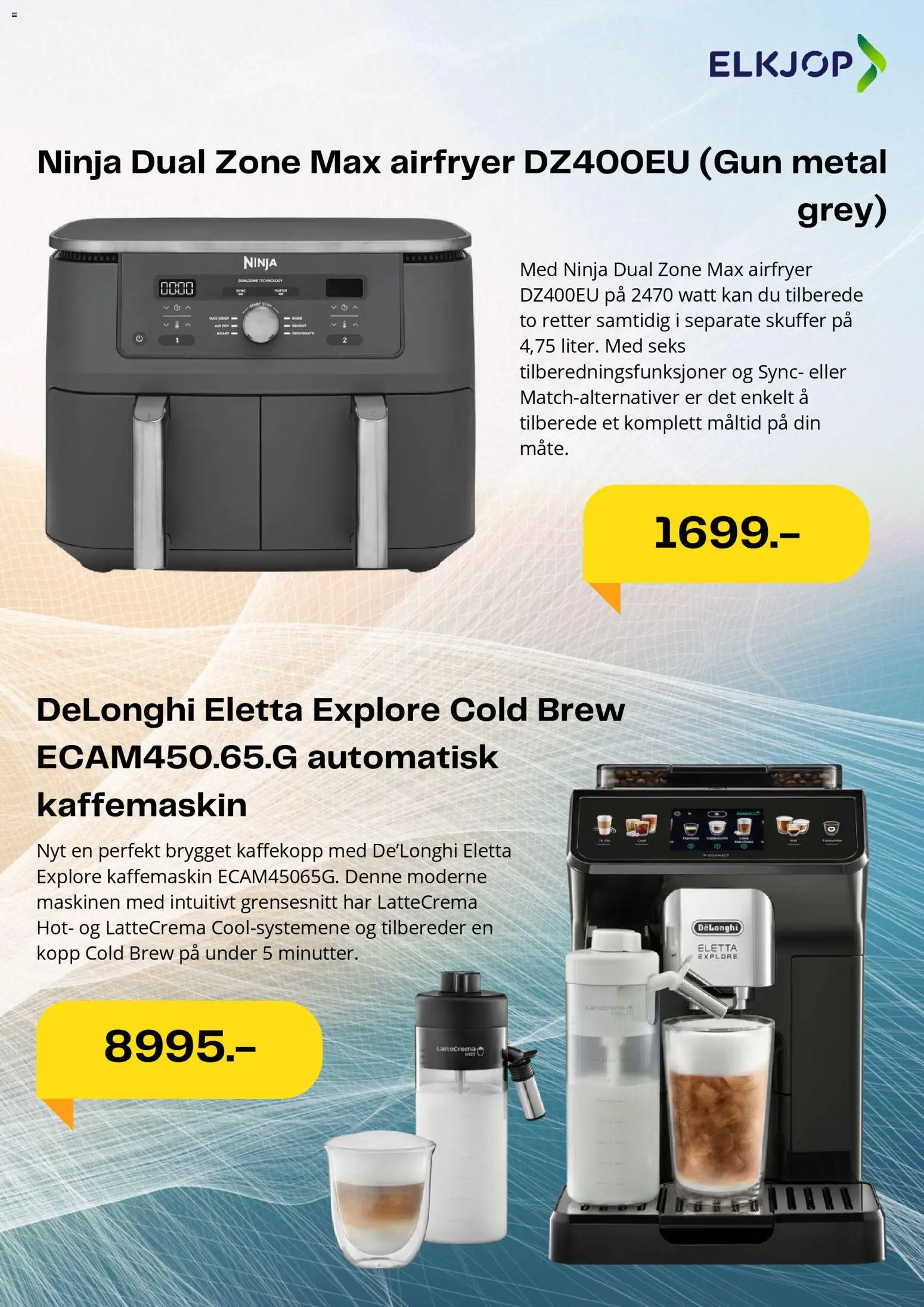 {H1} | Side: 5 | Produkter: Laitue, Airfryer, Kaffemaskin