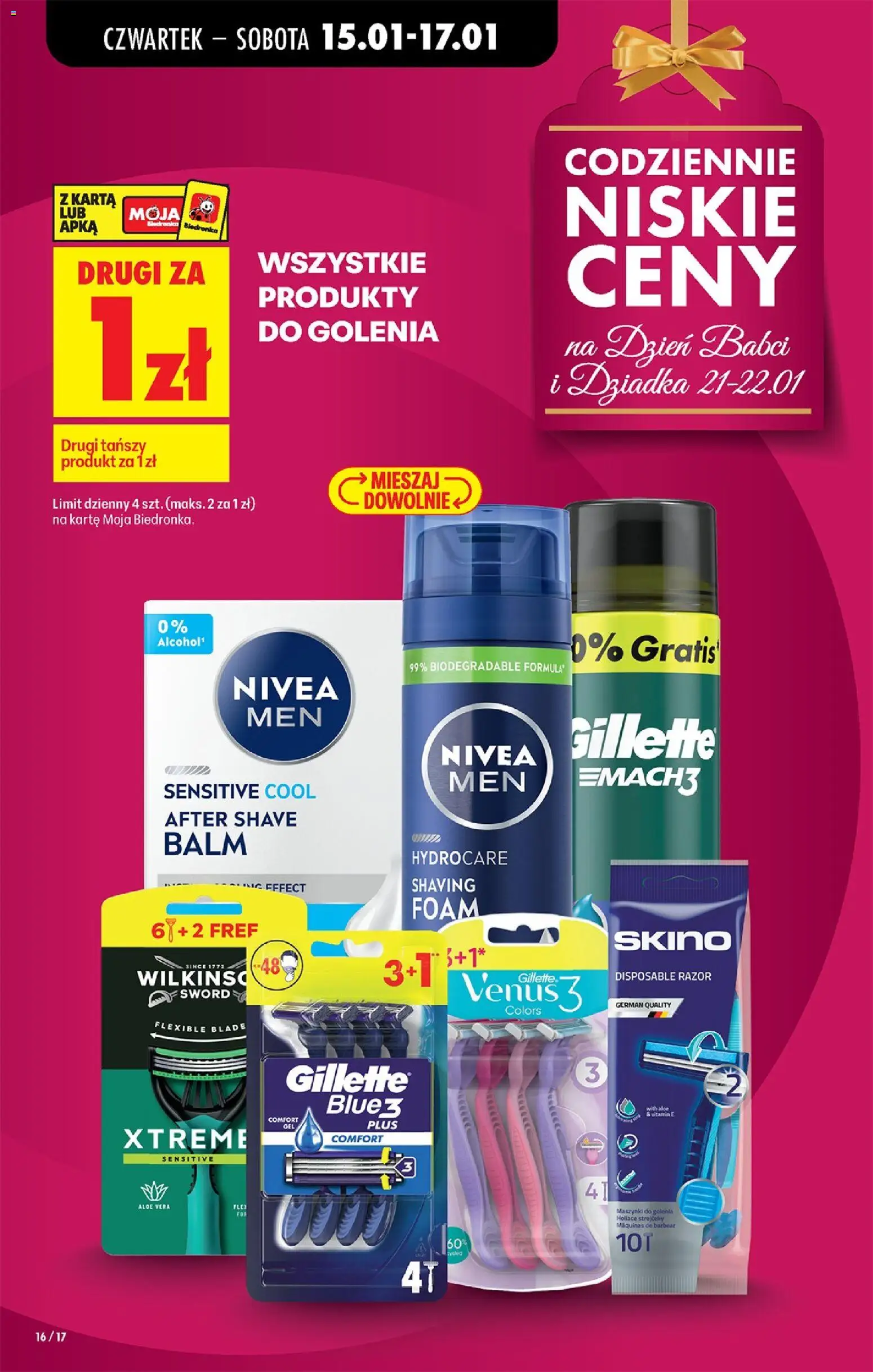 Biedronka gazetka - Oferta w tym tygodniu od 15.01.2026 | Strona: 20 | Produkty: Karta, Gillette, Maszynki do golenia
