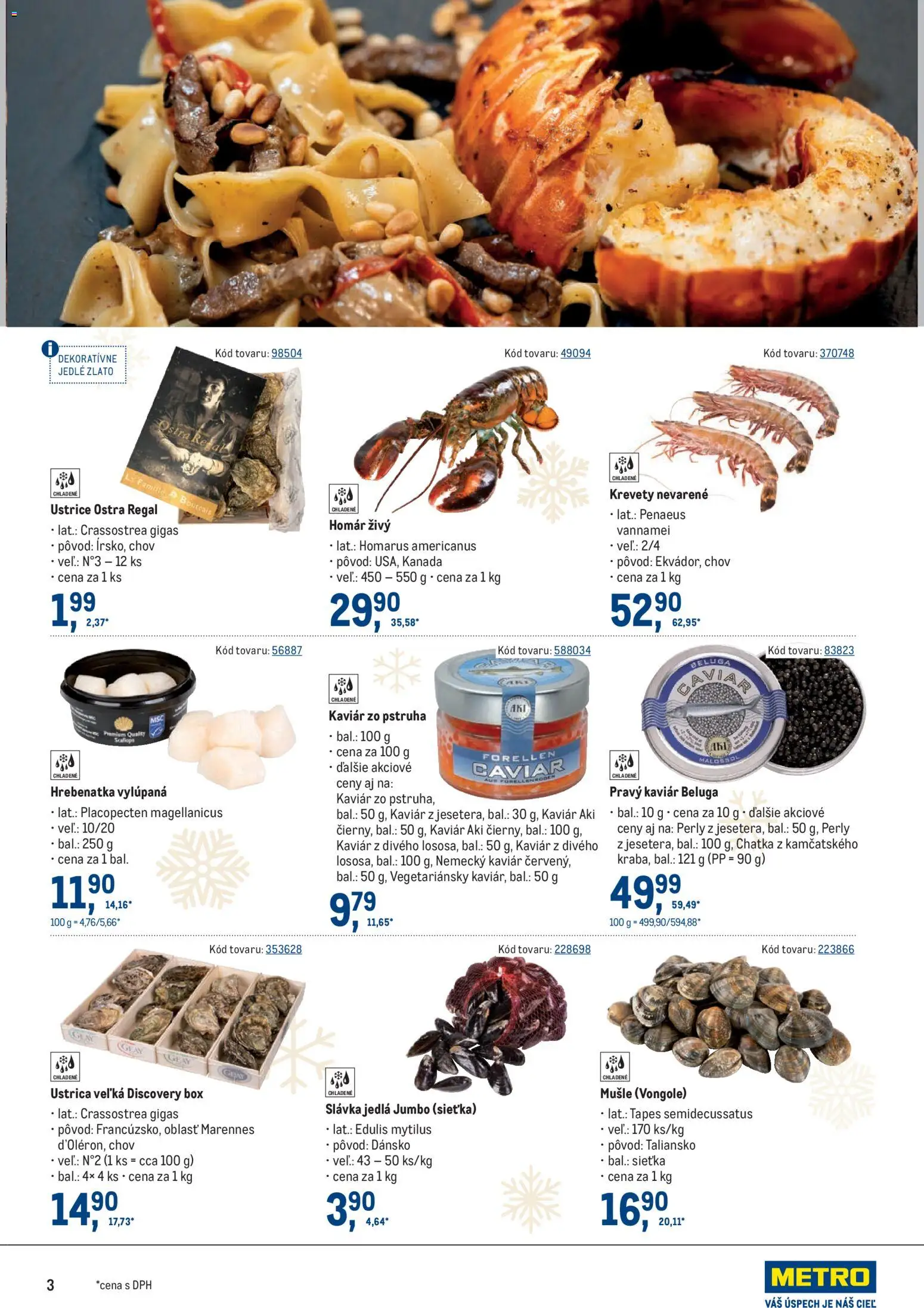 Nové Metro akcie – leták je platný od 10.12.2025 | Strana: 3 | Produkty: Regál, Krevety