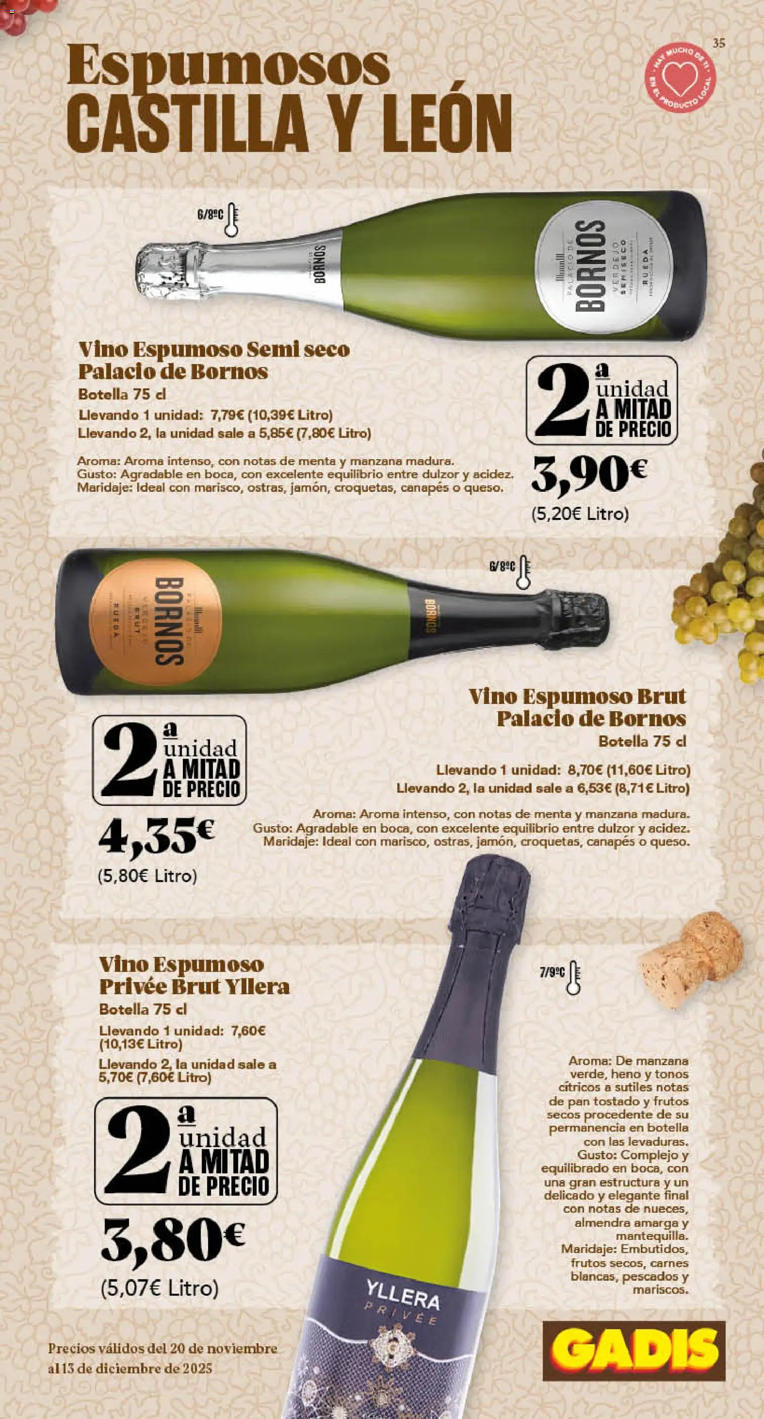 Gadis - folleto │ válido desde el 20.11.2025 | Página: 35 | Productos: Pan, Vino, Frutos secos, Manzana