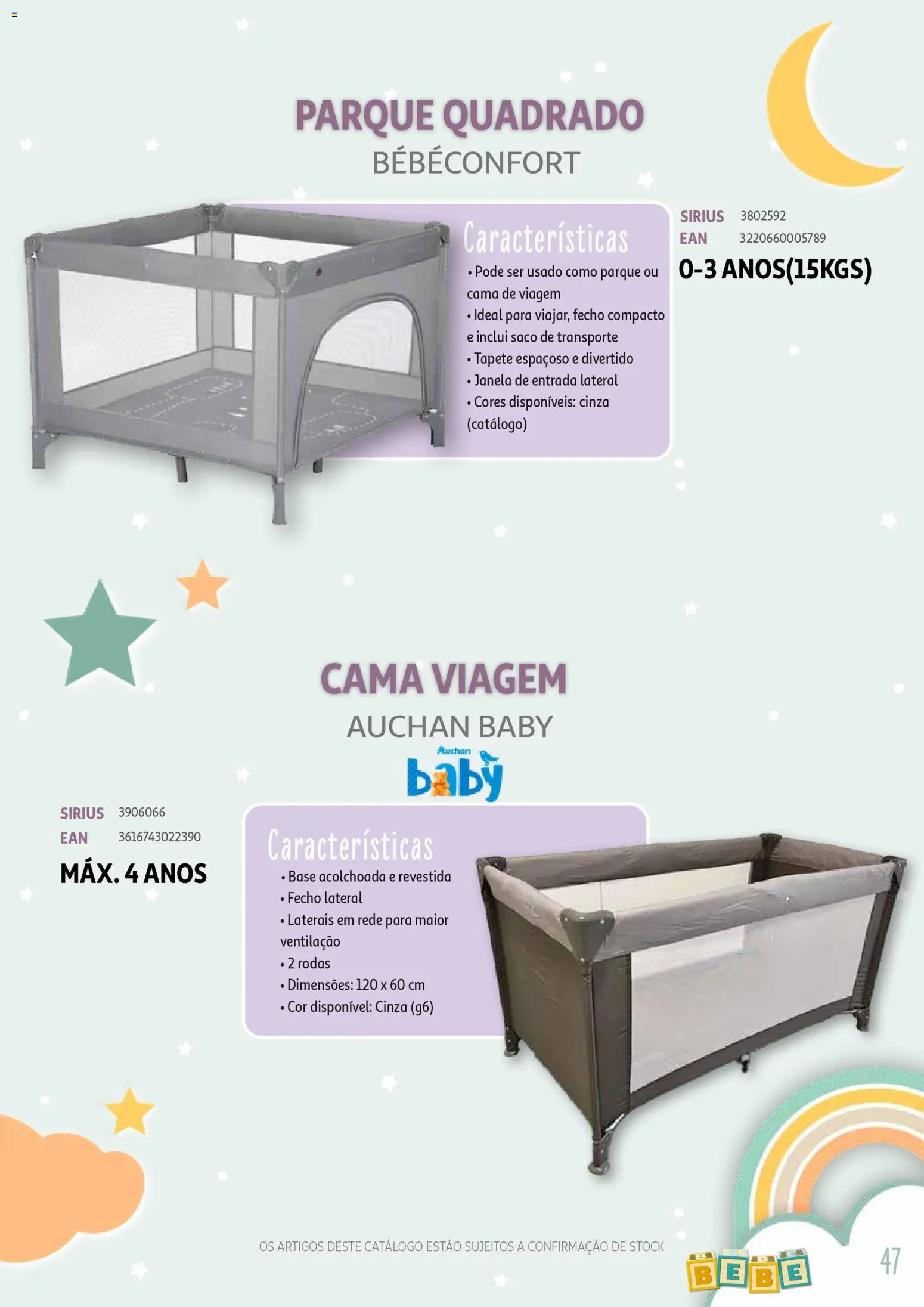 Auchan - Catálogo Puericultura │ válido de 13.01.2026 | Página: 47 | Produtos: Janela, Base, Cama, Tapete