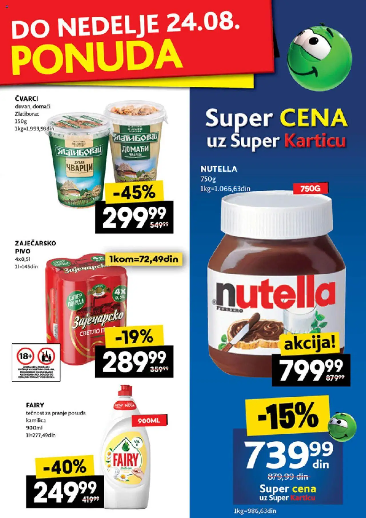 Idea katalog - važi od 21.08.2025 | Strana: 3 | Proizvode: Zaječarsko pivo, Ferrero, Pivo, Nutella