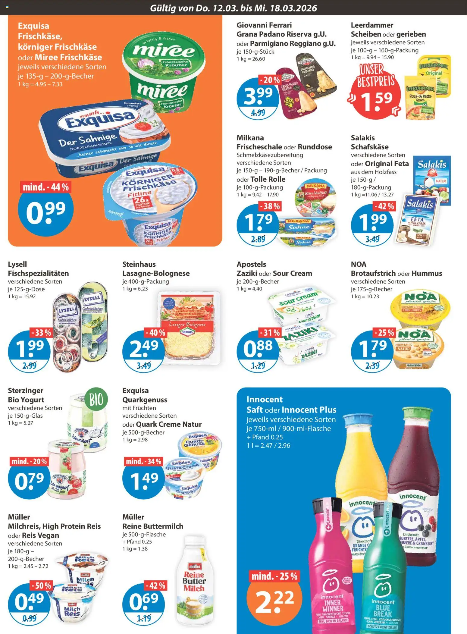 V-Markt - Schwaben/Oberbayern – gültig ab 12.03.2026 | Seite: 6 | Produkte: Buttermilch, Milch, Pasta, Frischkase