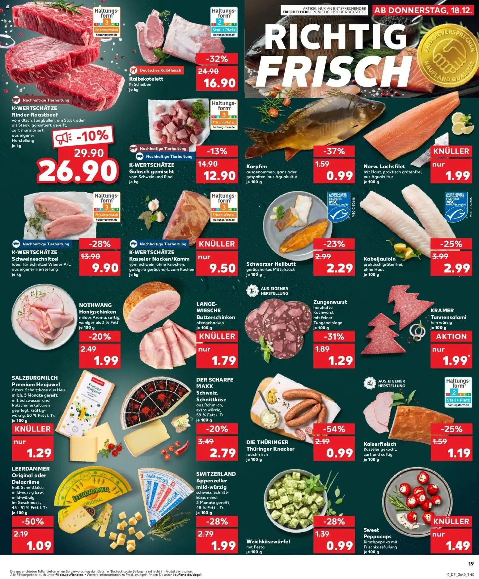 Kaufland prospekt Chemnitz	 – gültig ab 22.12.2025 | Seite: 19 | Produkte: Butter, Schnitzel, Leerdammer, Salami