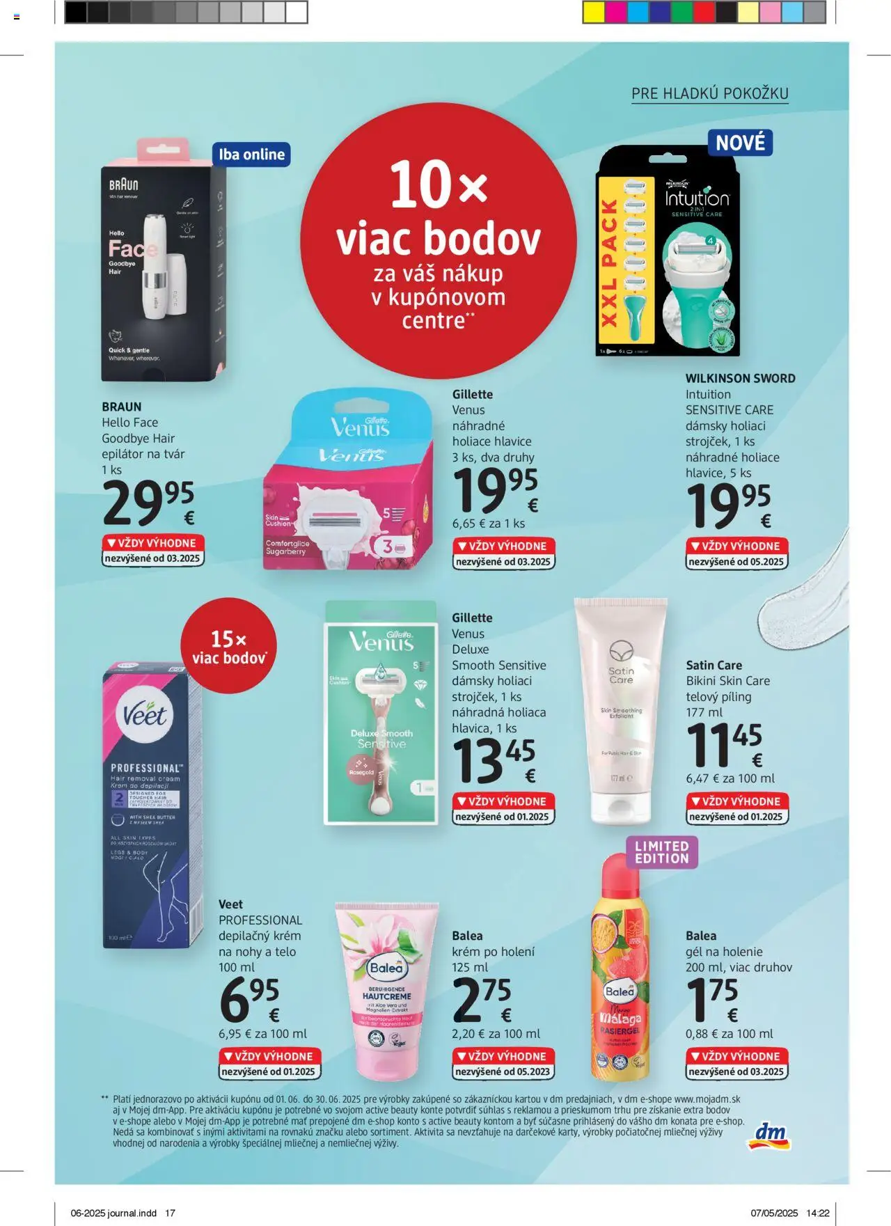 dm drogerie Journal Jún 2025 │ platný od 01.06.2025 | Strana: 17 | Produkty: Depilačný krém, Krém, Epilátor