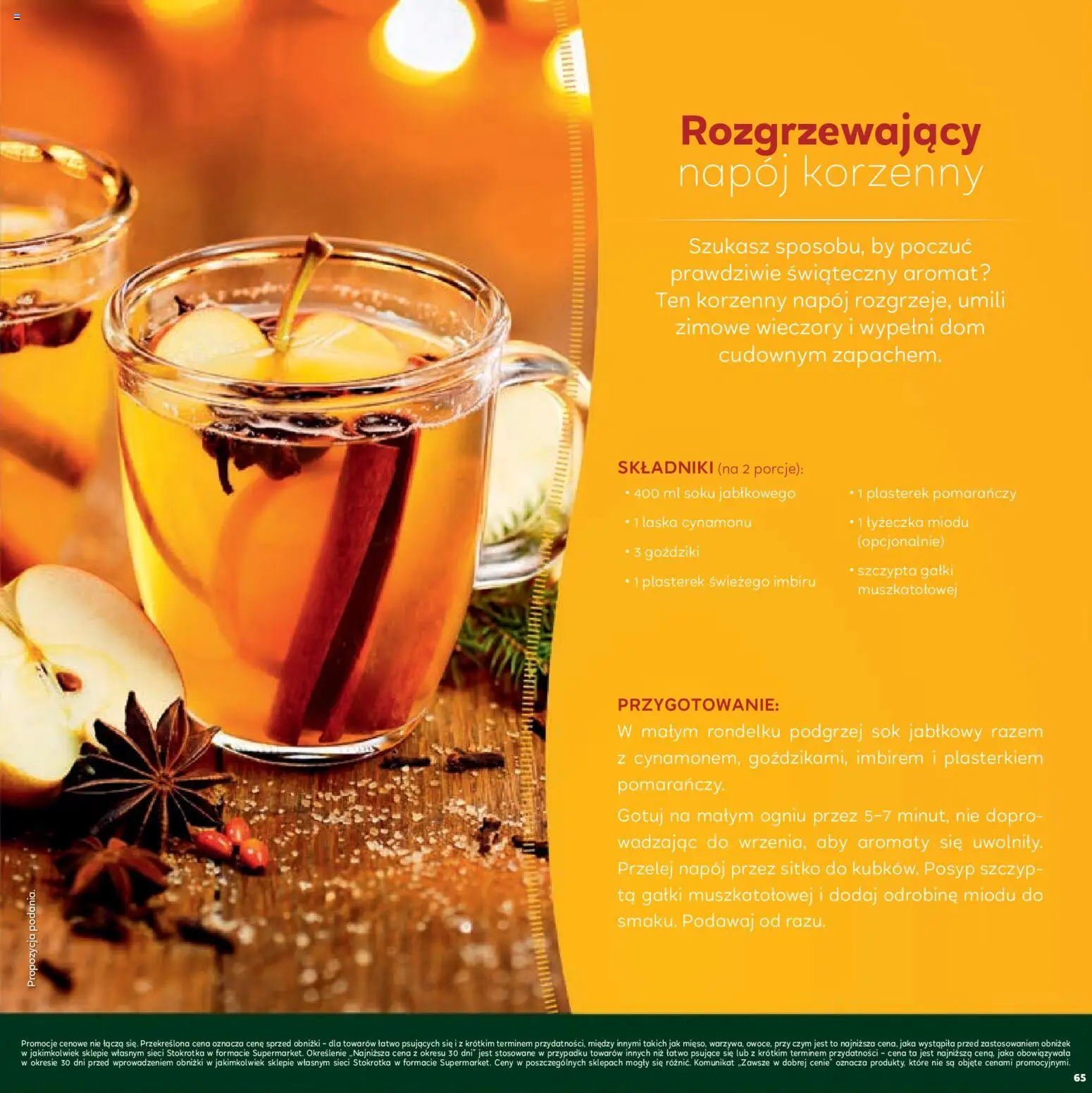 Stokrotka Gazetka - Boże Narodzenie od 11.12.2025 | Strona: 65 | Produkty: Goździki, Stokrotka, Sok jabłkowy, Sok