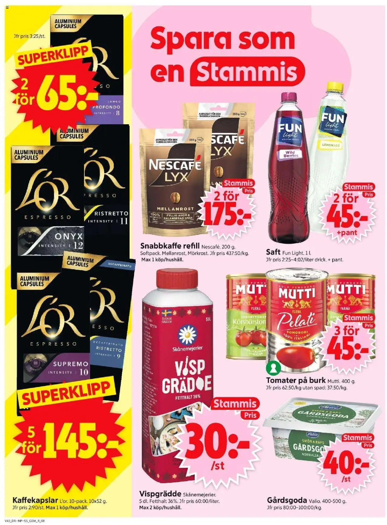 ICA Supermarket reklamblad aktuell från 20.10.2025 | Sida: 10 | Produkter: Smör, Tomater, Grädde, Vispgrädde