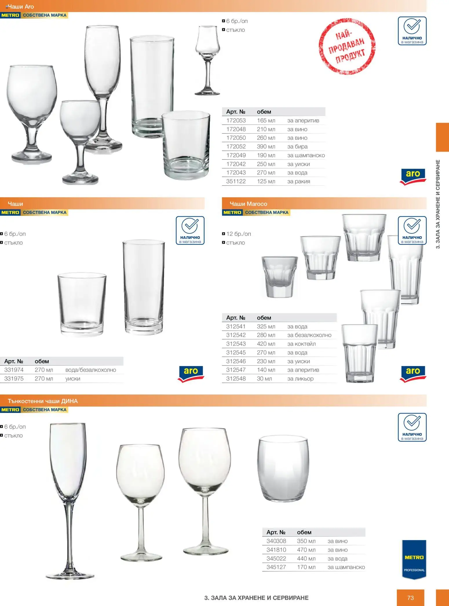 {H1} | Страница: 73 | Продукти: Вода, Бира, Шампанско, Ракия