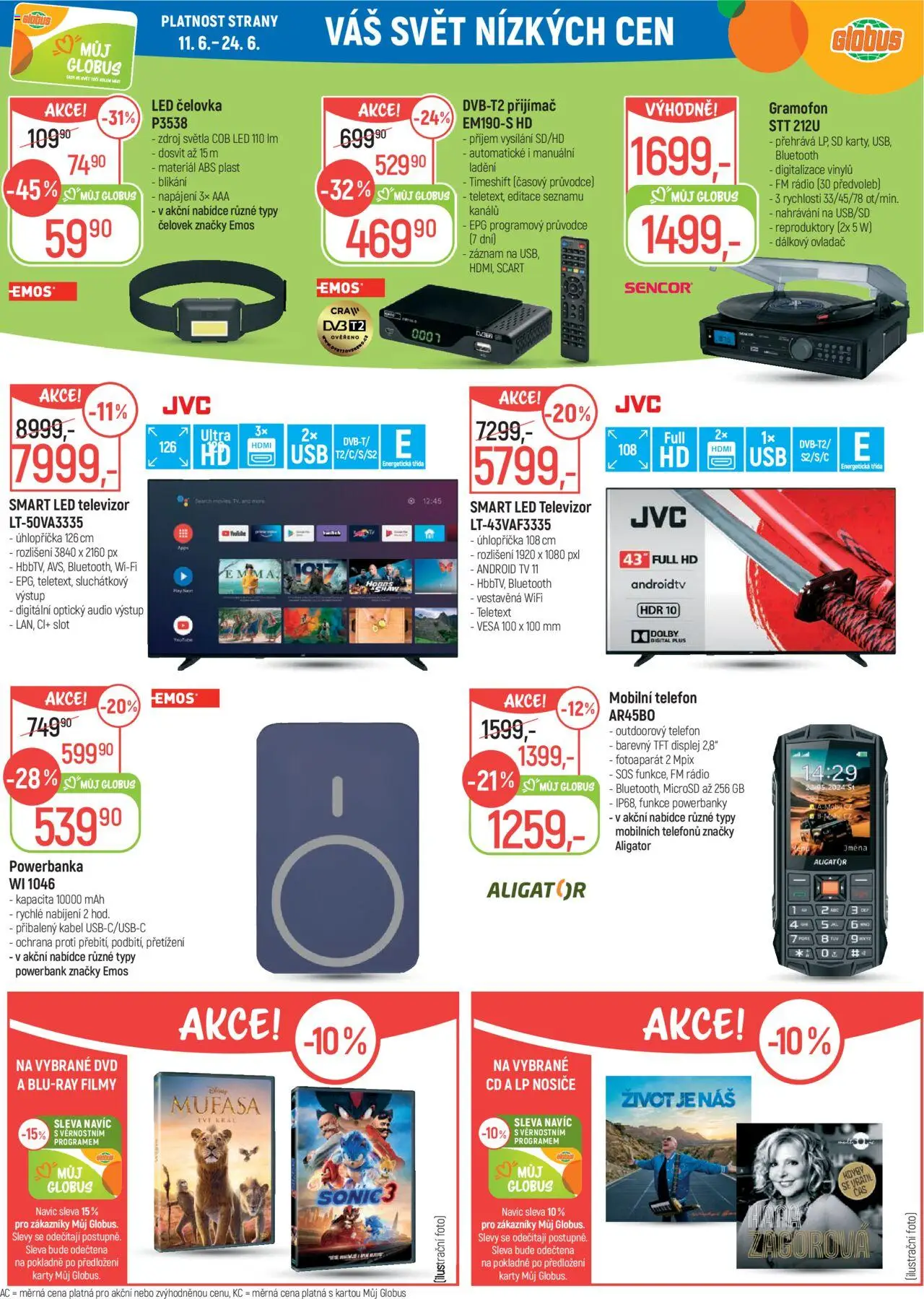 Globus leták - Ostrava od 11.06.2025 | Strana: 44 | Produkty: Globus, Powerbanka, Telefon, DVD