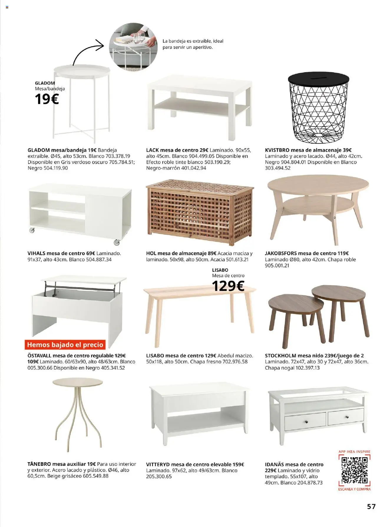 Catálogo IKEA Salones │ válido desde el 01.09.2025 | Página: 57 | Productos: Tinte, Mesa auxiliar, Almacenaje, Mesa