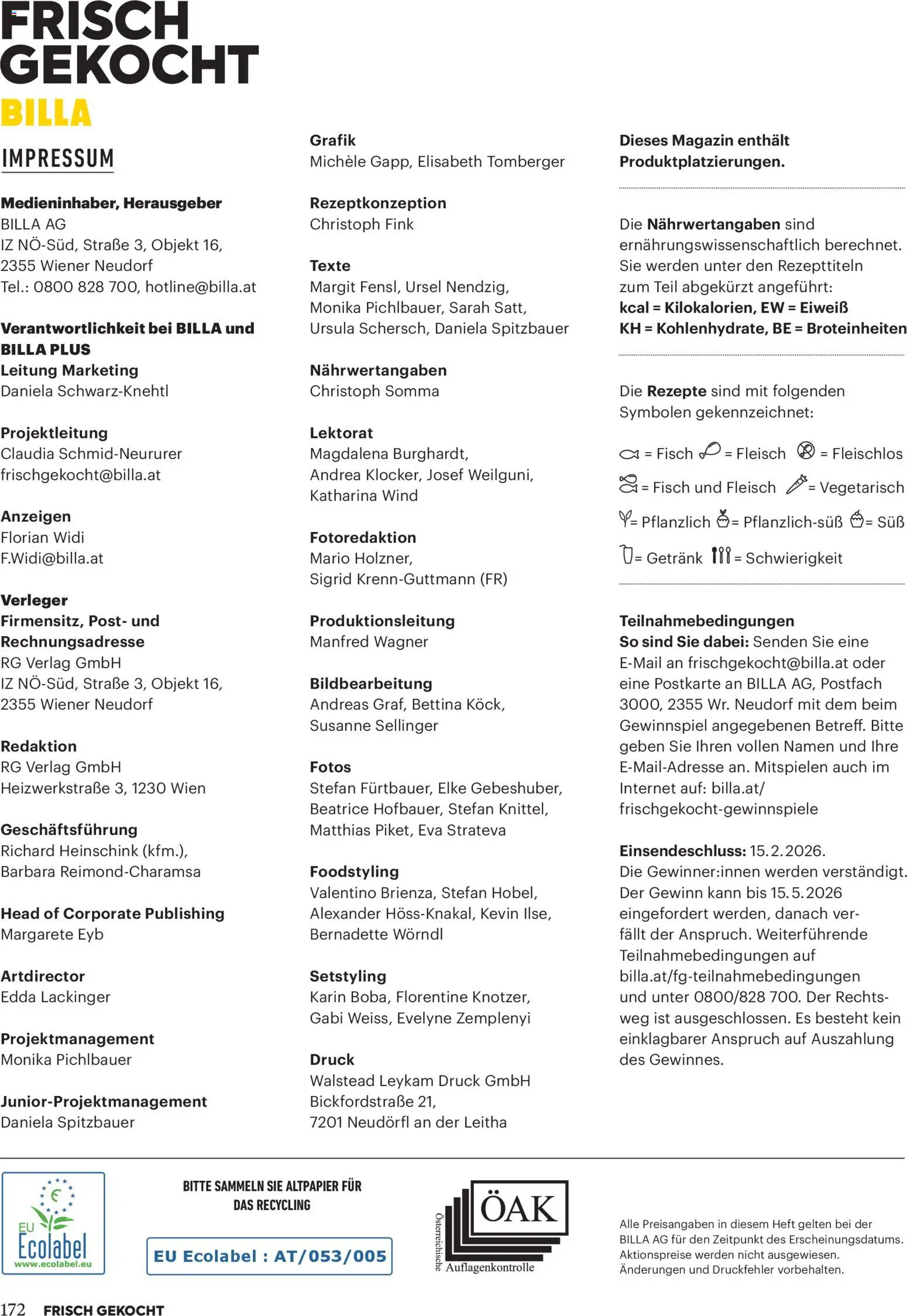 Billa AT akciós ujság - amely érvényes a következő dátumtól: 01.01.2026 | Oldal: 168 | Termékek: Só