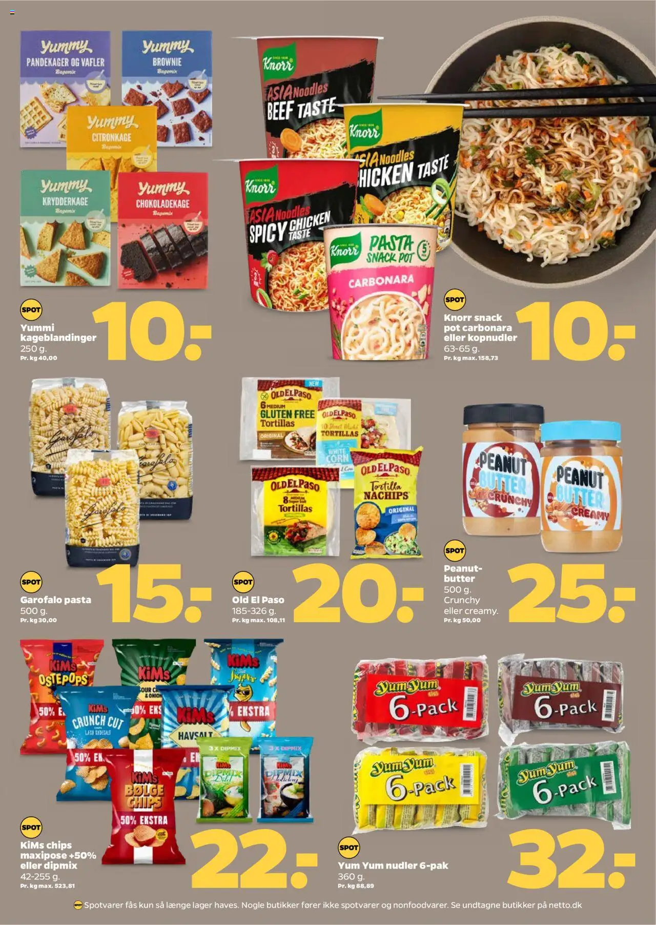 Netto tilbudsavis – gyldig fra 11.10.2025 | Side: 23 | Produkter: Chokoladekage, Chips, Kopnudler, Vafler