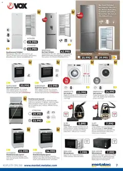 Metalac Market katalog - važi od 01.08.2025 | Strana: 7 | Proizvode: Usisivač, Šporet električni, Četka, Frižider