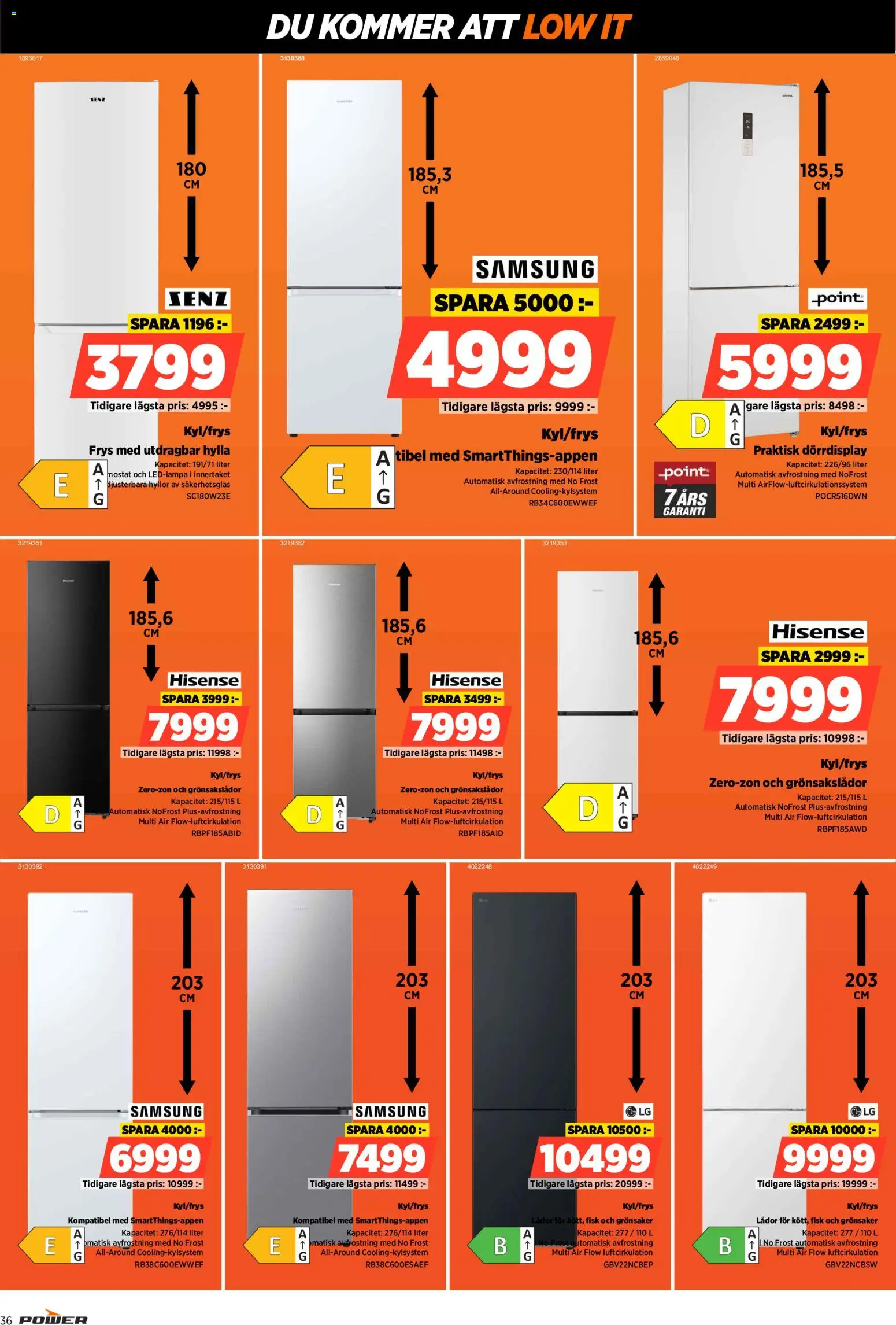 Power reklamblad aktuell från 24.11.2025 | Sida: 36 | Produkter: Hylla, Frys