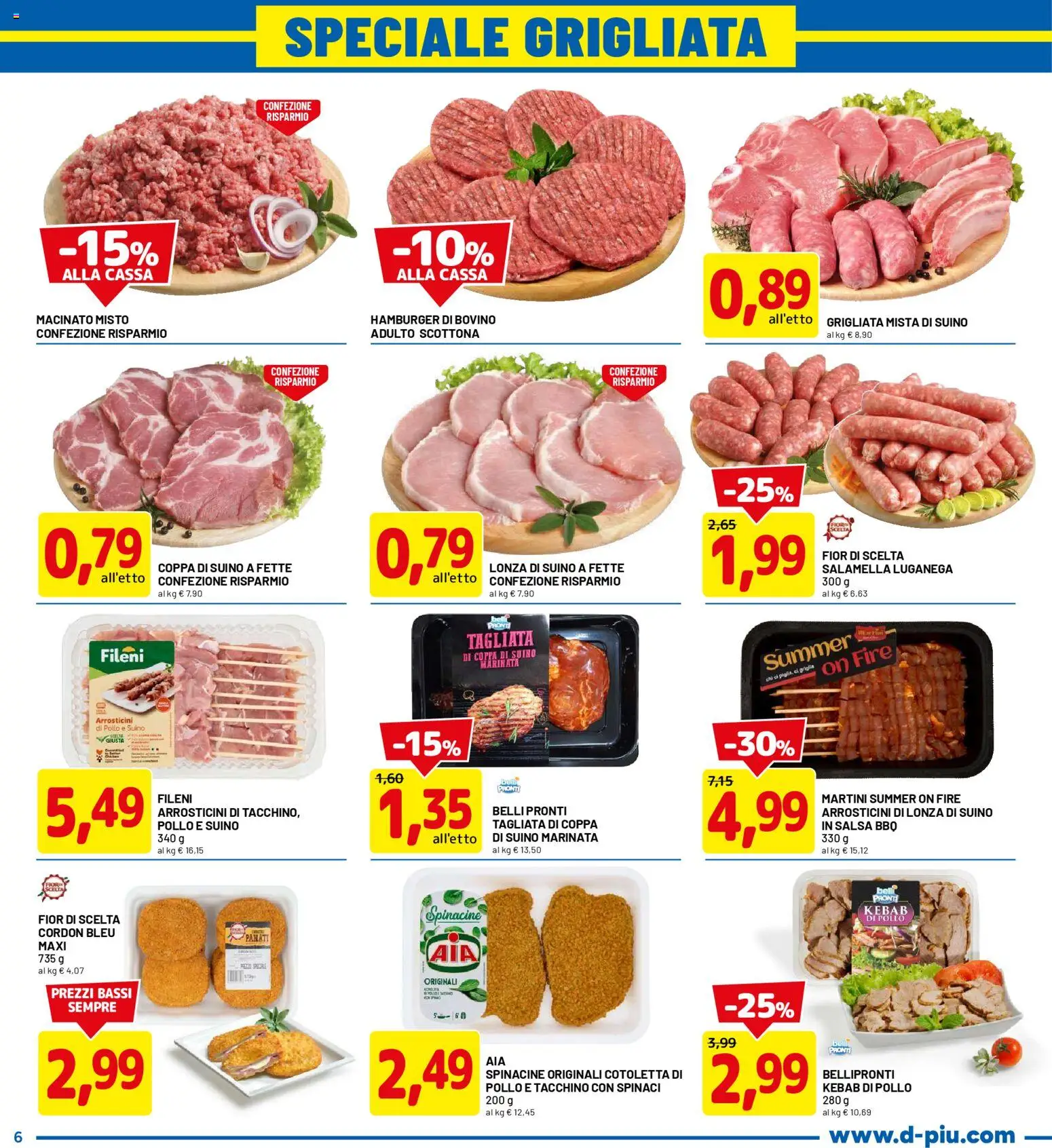 Volantino D Più del 20.04.2026 | Pagina: 6 | Prodotti: Bovino, Salsa, Suino, Arrosticini