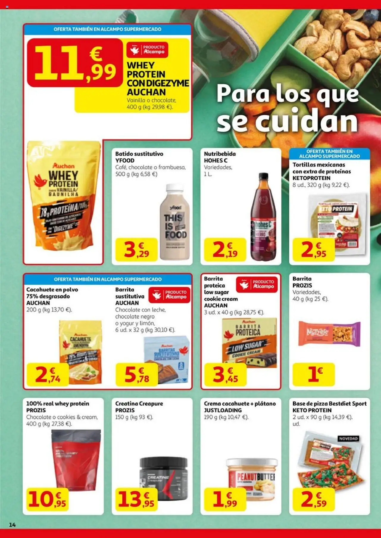 Alcampo - HG Madrid Unificado │ válido desde el 11.09.2025 | Página: 14 | Productos: Polvo, Yogur, Chocolate, Pizza