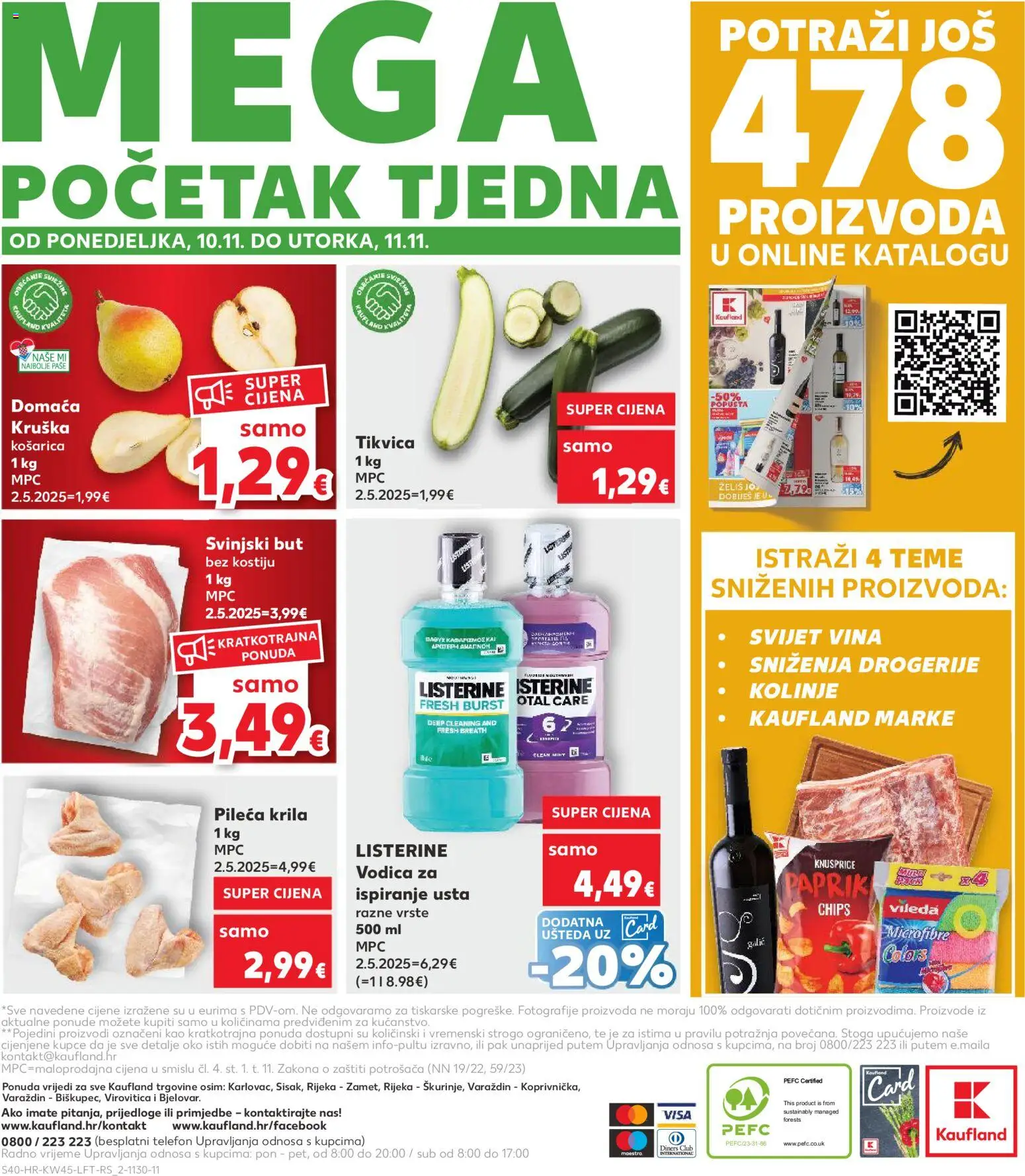 Kaufland katalog | vrijedi od 05.11.2025 | Stranica: 40 | Proizvodi: Pileća krila, Kruška, Telefon, Vileda