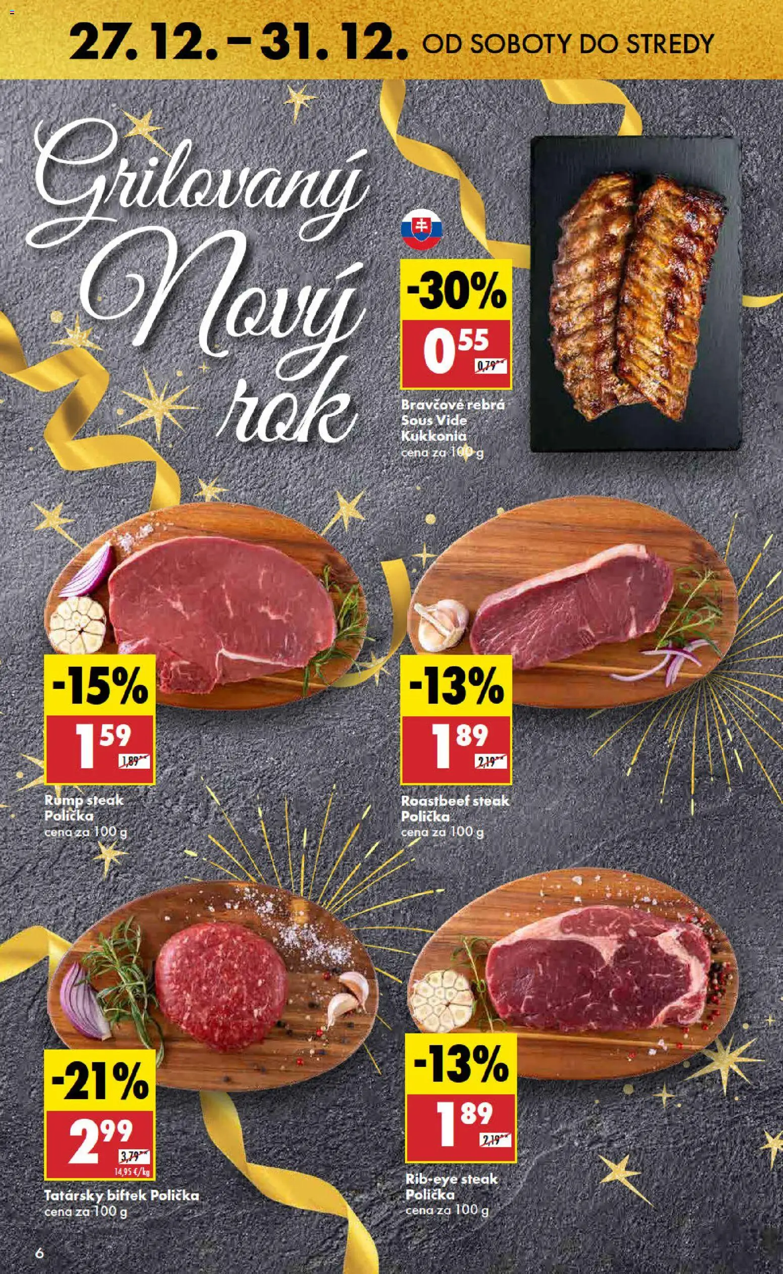 Nové Biedronka akcie – leták je platný od 27.12.2025 | Strana: 6 | Produkty: Steak