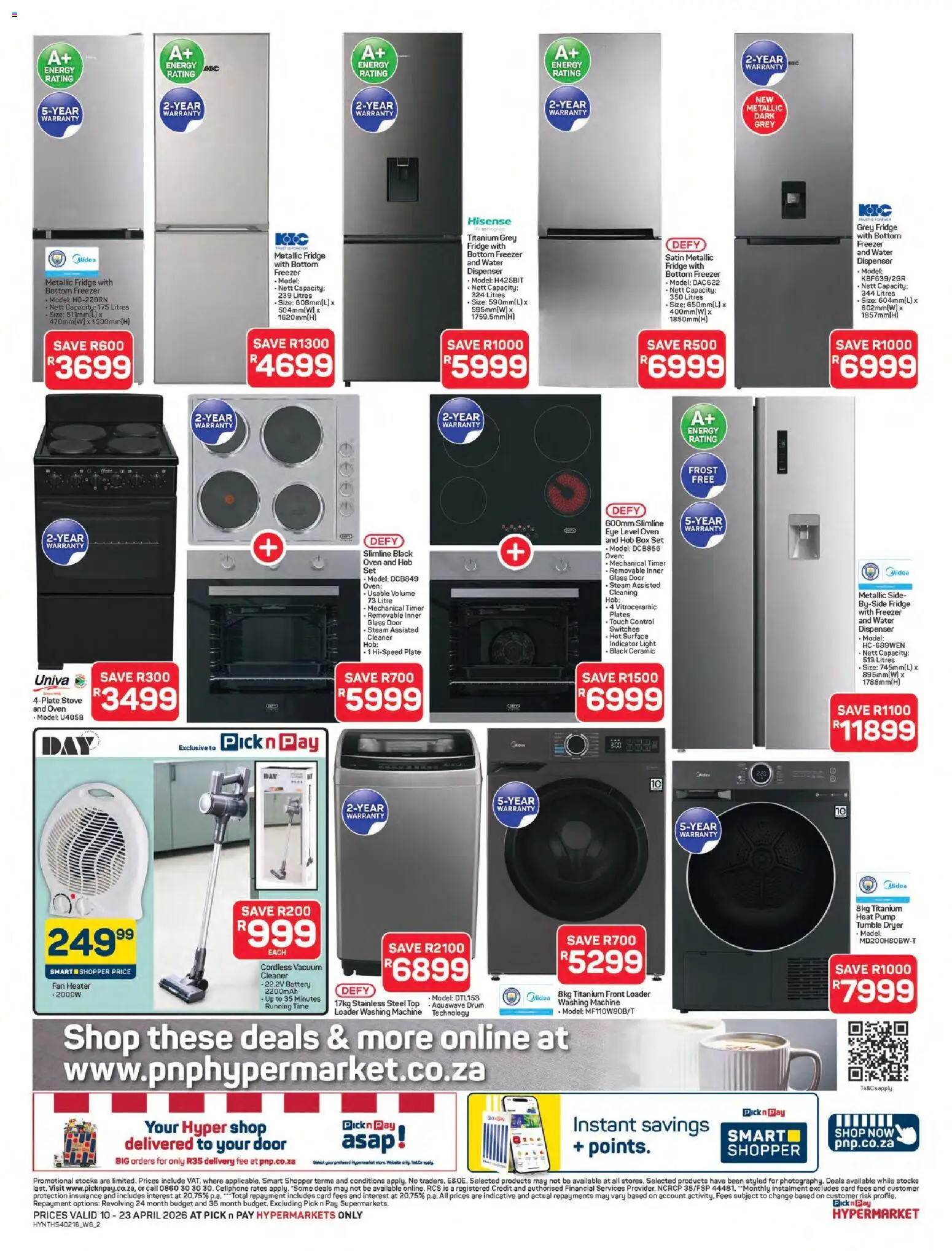 New Pick n Pay catalogue – valid from 10.04.2026 | Page: 2 | Products: Stove, Box, Heater, Water