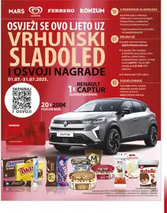 Konzum katalog | vrijedi od 23.07.2025 | Stranica: 32 | Proizvodi: Nutella, Snickers, Sladoled, Raffaello
