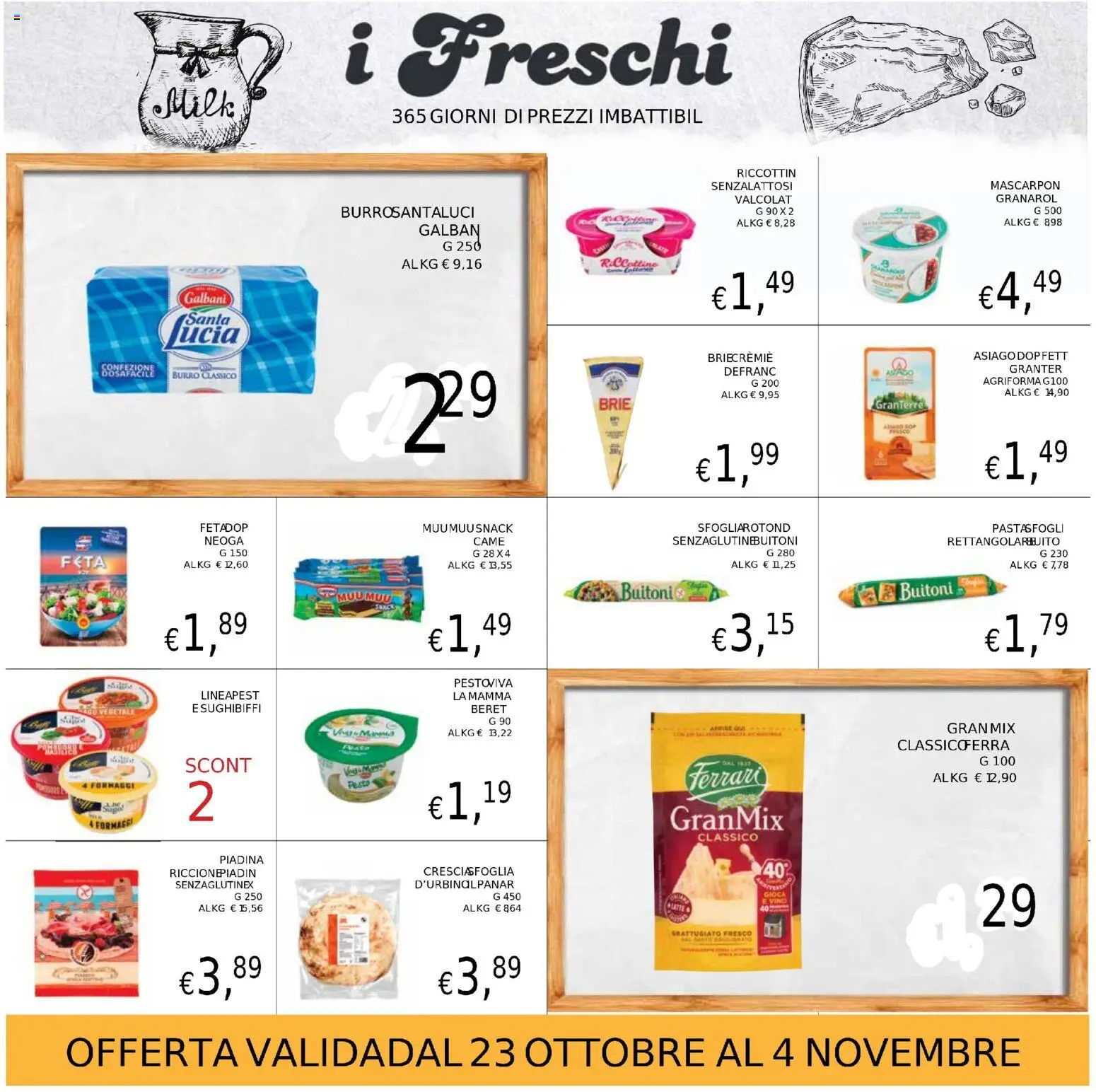 Volantino Coal del 23.10.2025 | Pagina: 10 | Prodotti: Burro, Pesto, Piadina, Feta