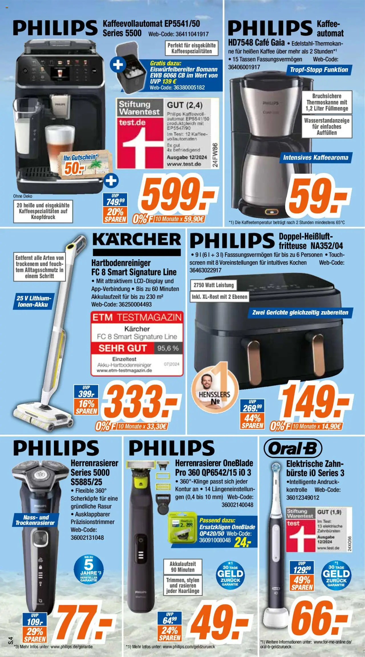 Expert - Prospekt Giessen - gültig ab dem 07.07.2025 | Seite: 4 | Produkte: Philips, Bürste, Kaffeevollautomat, Fritteuse