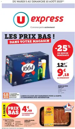 U Express - Prévisualisation de U Express Les prix bas dans votre magasin ! valide à partir de 05.08.2025