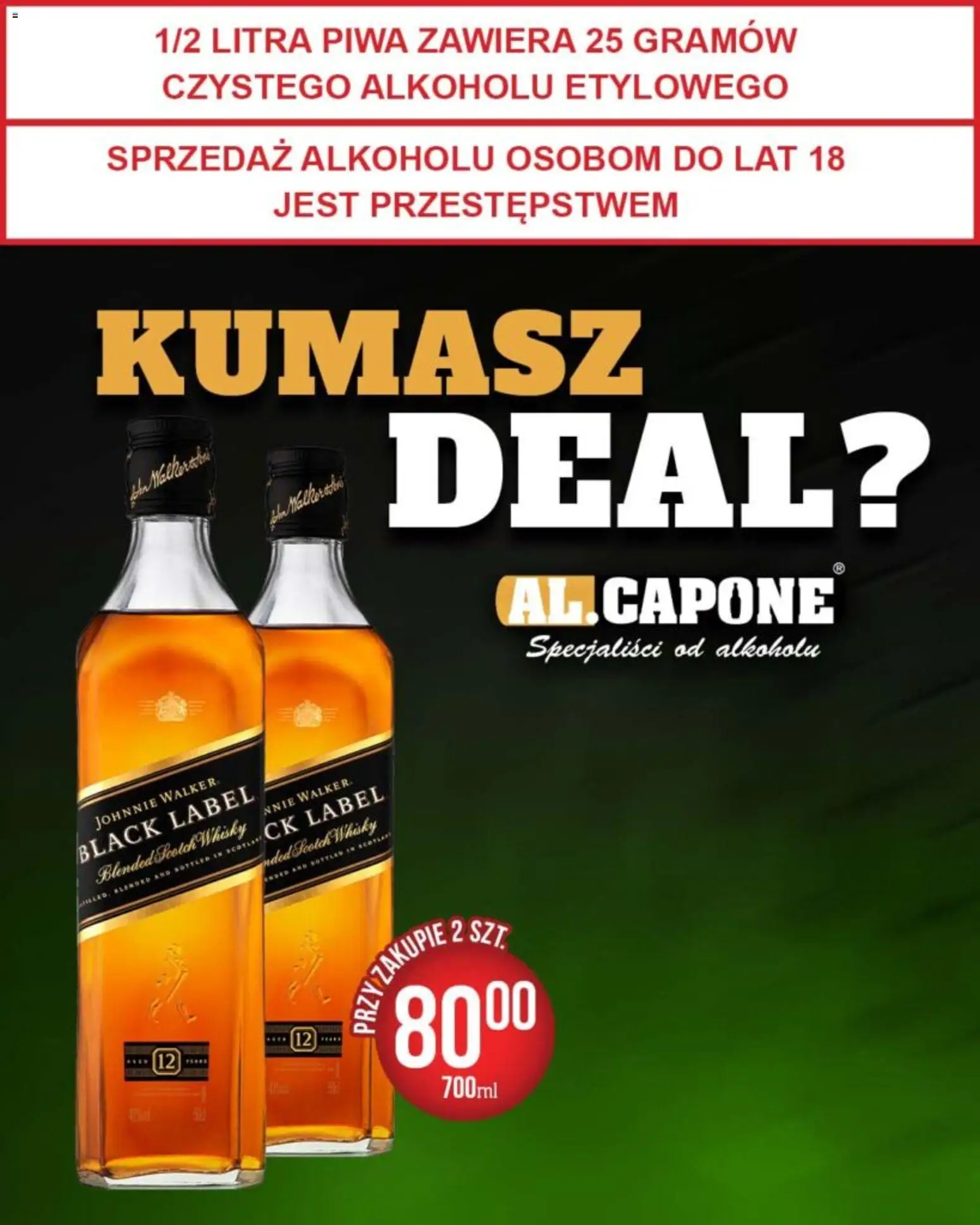 Al.Capone Gazetka od 16.12.2025 | Strona: 9 | Produkty: Black Label, Whisky