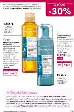 Óleo Desmaquilhante Apaziguante, Remove delicadamente as impurezas, os filtros solares e a maquilhagem, mesmo à prova de água, do rosto e dos olhos. Textura em óleo ultrafina. Aplicar nos olhos e no rosto secos, massajar e enxaguar. 150 ml - 08005 │ válido de 28.08.2025 | Página: 25