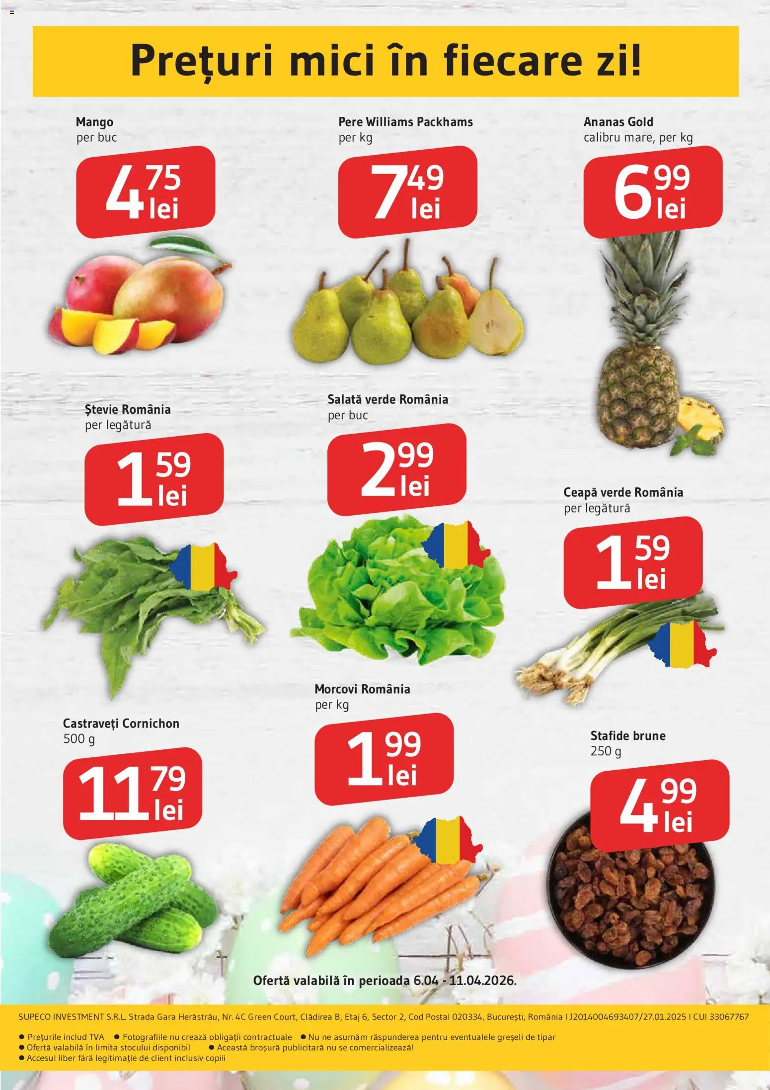 Noul catalog Supeco – valabil de la 06.04.2026 | Pagină: 2 | Produse: Mici, Castraveți, Stafide, Mango