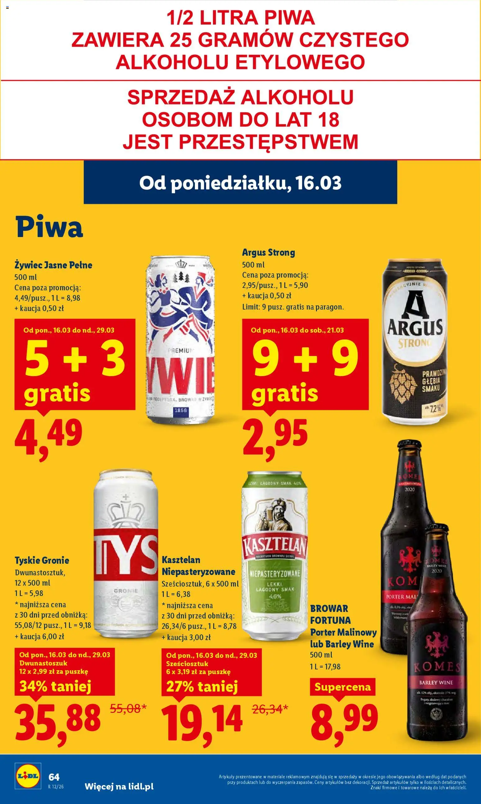 Lidl Polsko leták od 16.03.2026 | Strana: 66 | Produkty: Argus Strong, Argus