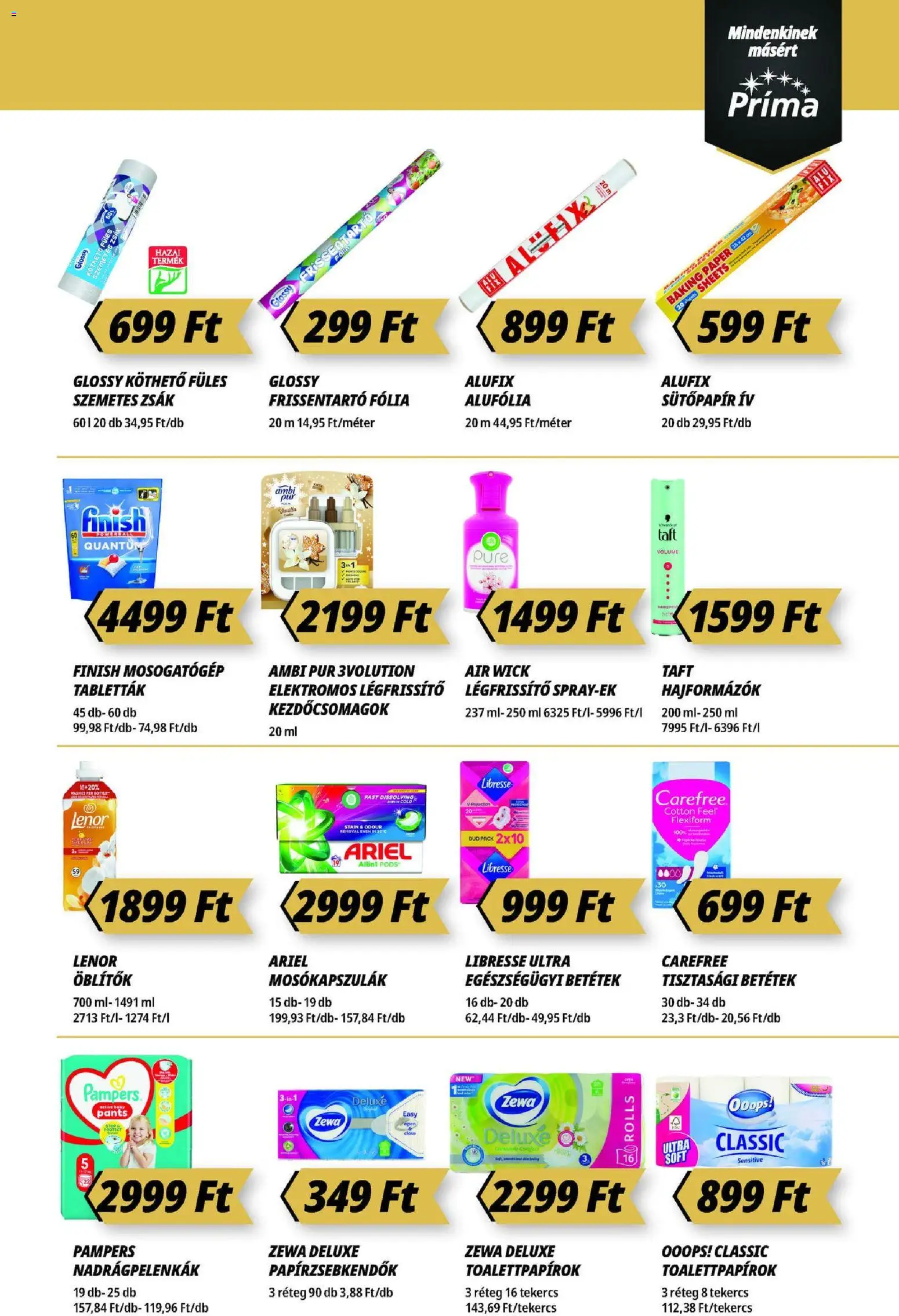 CBA Príma akciós ujság - amely érvényes a következő dátumtól: 13.11.2025 | Oldal: 15 | Termékek: Ariel, Szemetes, Mosogatógép, Légfrissítő