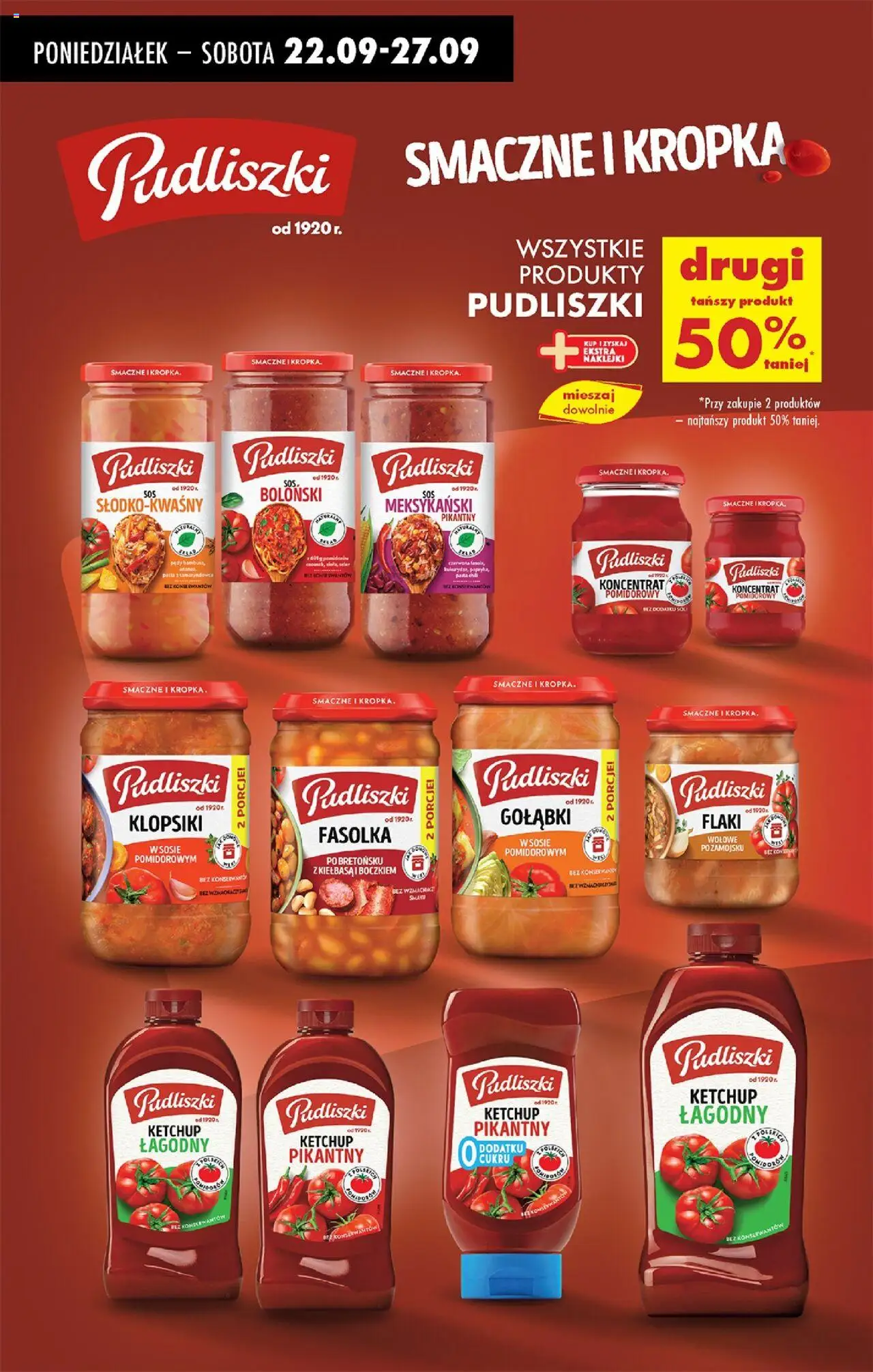 Biedronka gazetka od 22.09.2025 | Strona: 76 | Produkty: Ketchup, Koncentrat pomidorowy, Flaki, Flaki wołowe