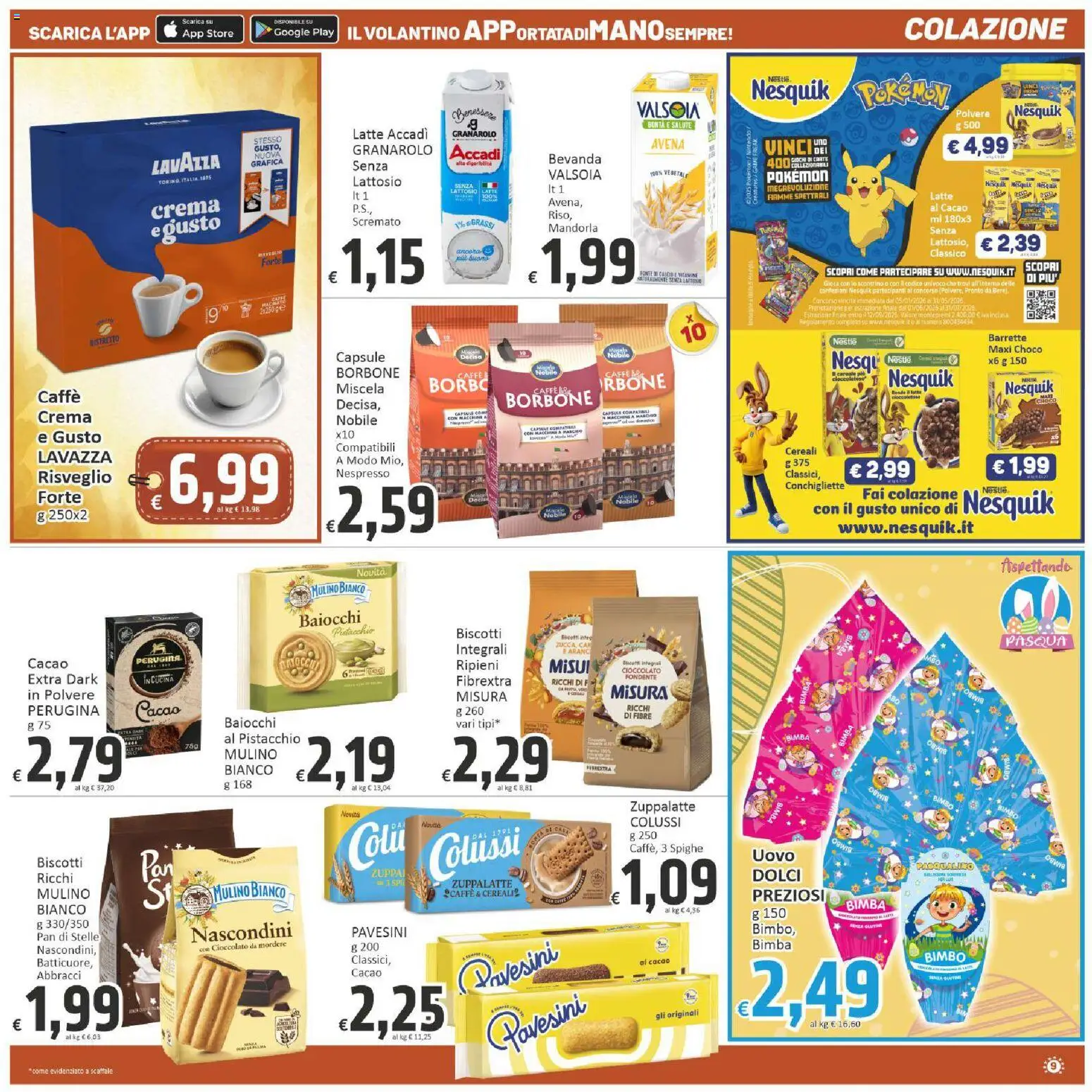 Volantino Paghi Poco del 03.03.2026 | Pagina: 9 | Prodotti: Crema, Cereali, Biscotti, Scaffale