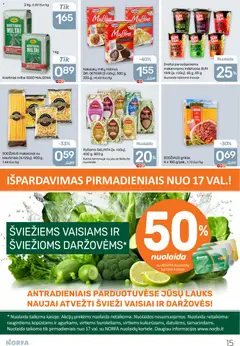 NORFA leidinys galioja nuo 16.04.2026 | Puslapis: 15 | Prekių: Grikiai, Miltai, Makaronai