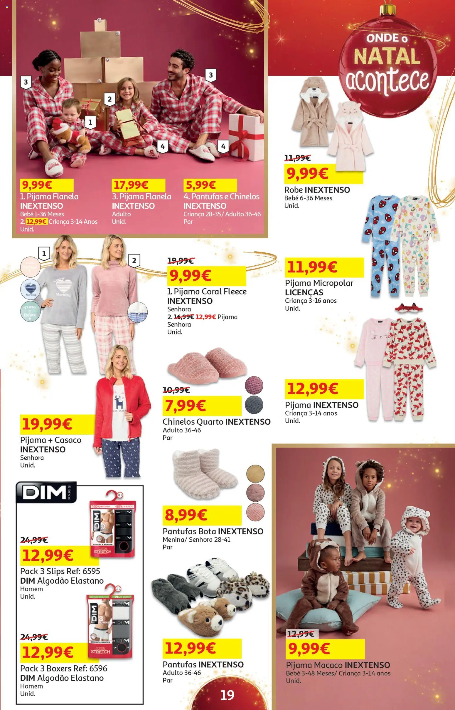 Auchan - Presentes │ válido de 18.11.2025 | Página: 19 | Produtos: Chinelos, Casaco, Robe, Algodão