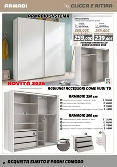 Anteprima del volantino Orizzonte Mobile catalogo valido a partire dal 16.01.2026 | Pagina: 2 | Prodotti: Armadio, Cassettiera, Appendiabiti