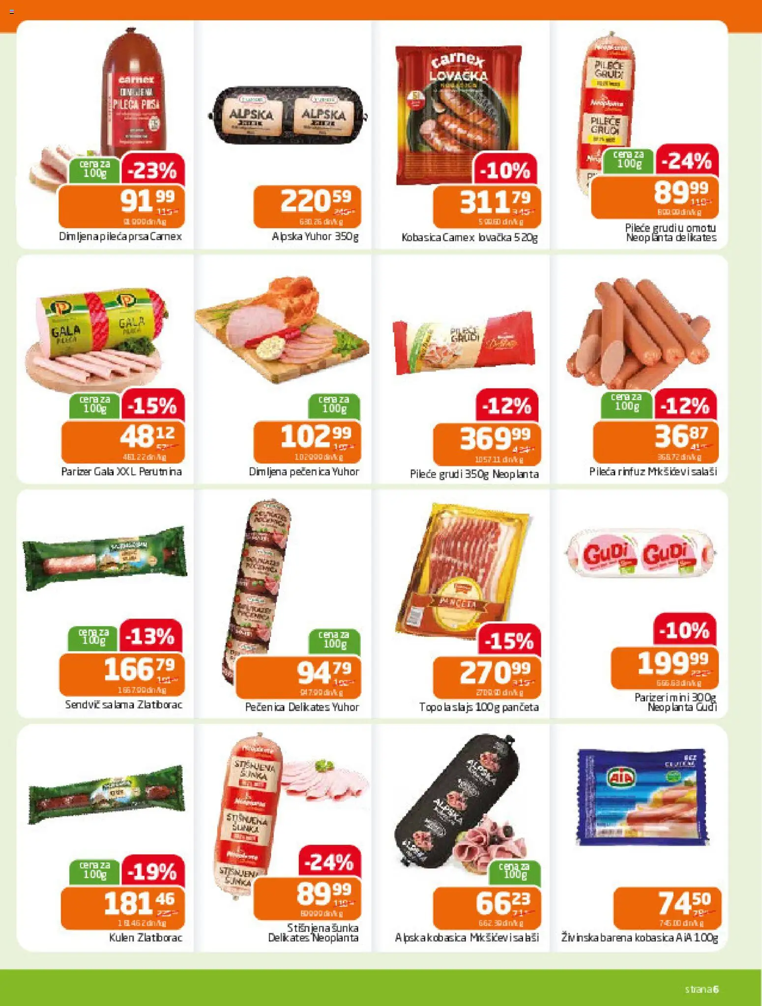 Gomex katalog - važi od 17.12.2025 | Strana: 6 | Proizvode: Parizer, Kulen, Šunka, Kobasica