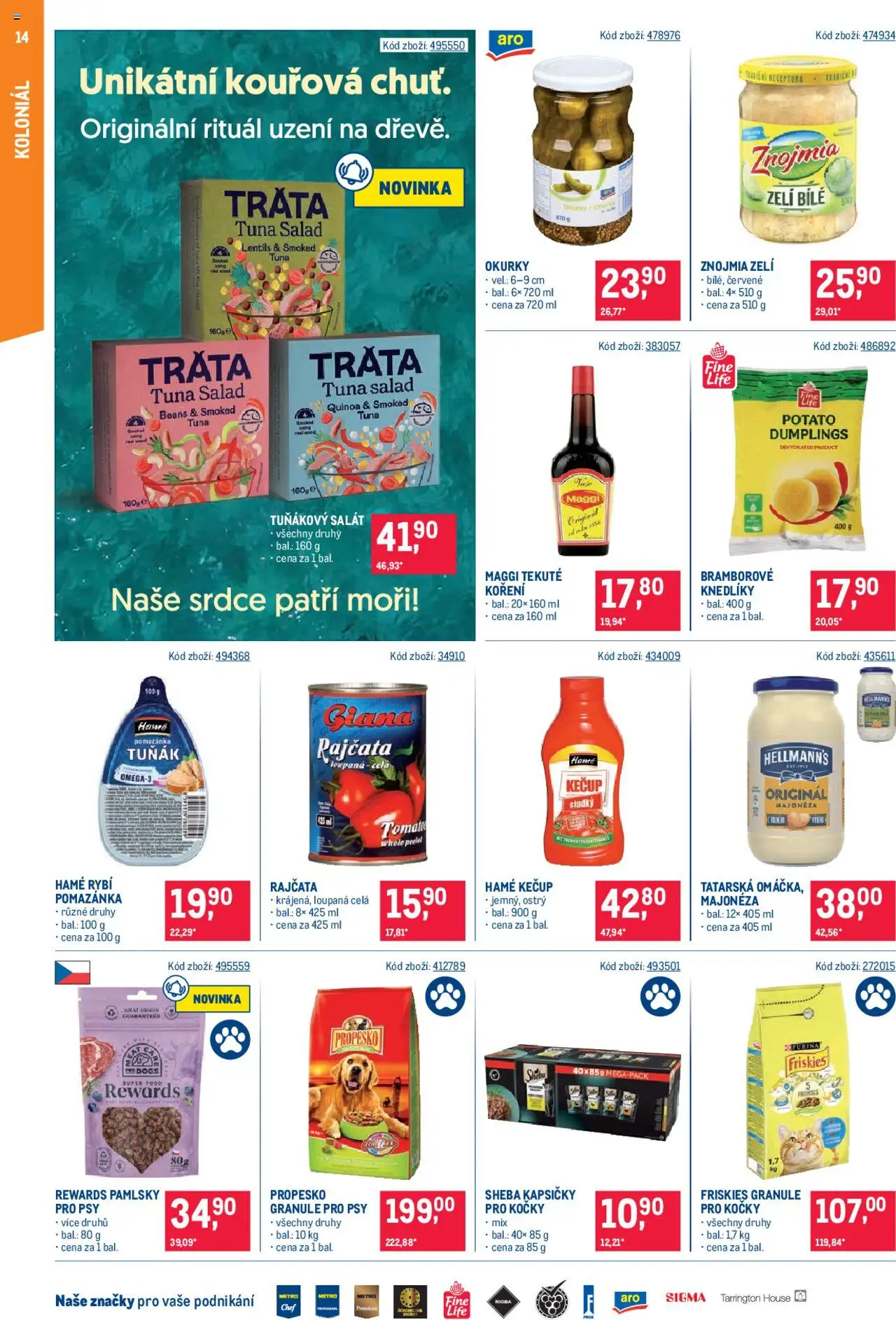 Makro leták - Maloobchod od 08.10.2025 | Strana: 14 | Produkty: Granule pro psy, Purina, Hellmann's, Friskies granule