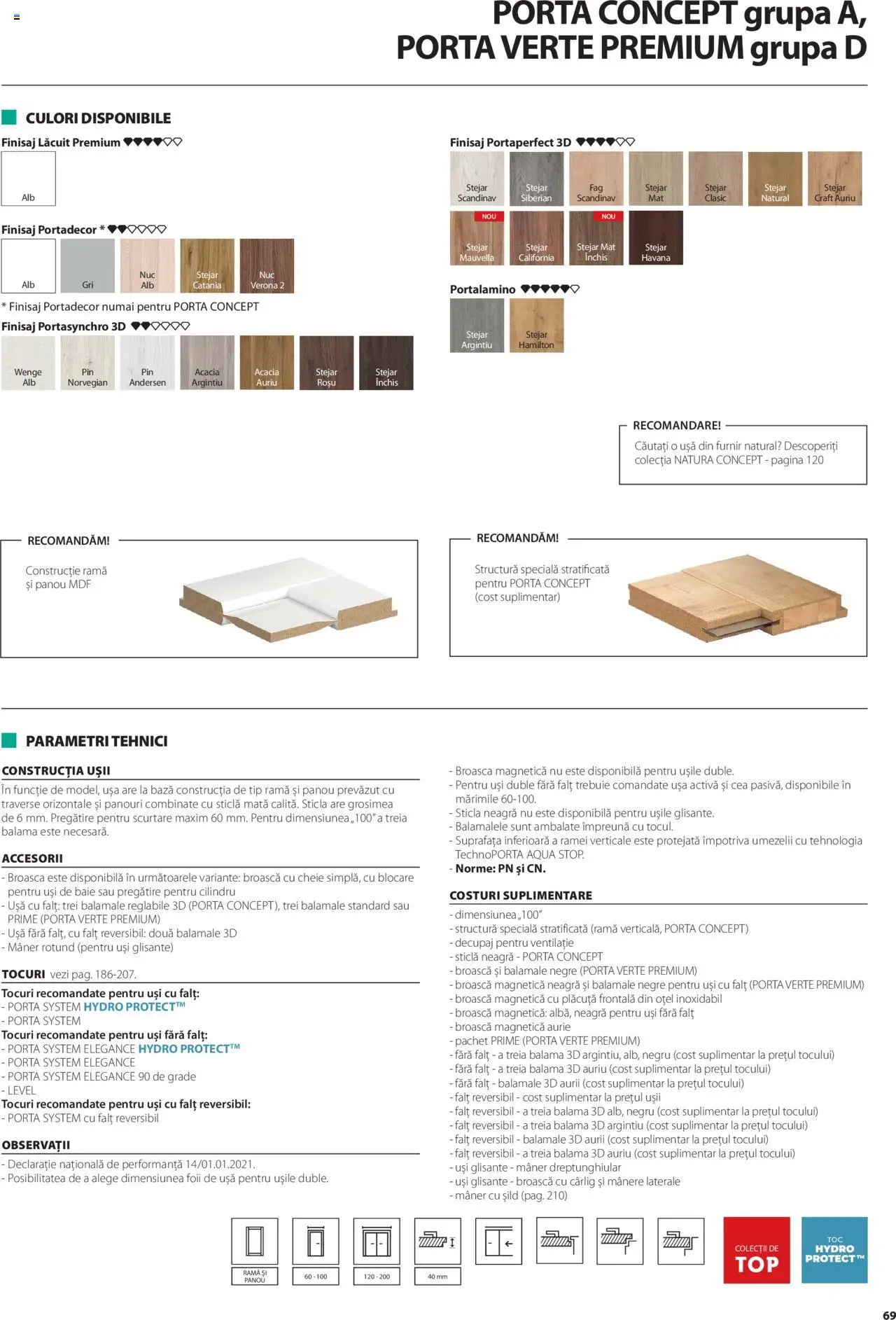 Catalog Proges – valabil de la 01.05.2025 | Pagină: 69 | Produse: Mâner, Traverse, Ușă