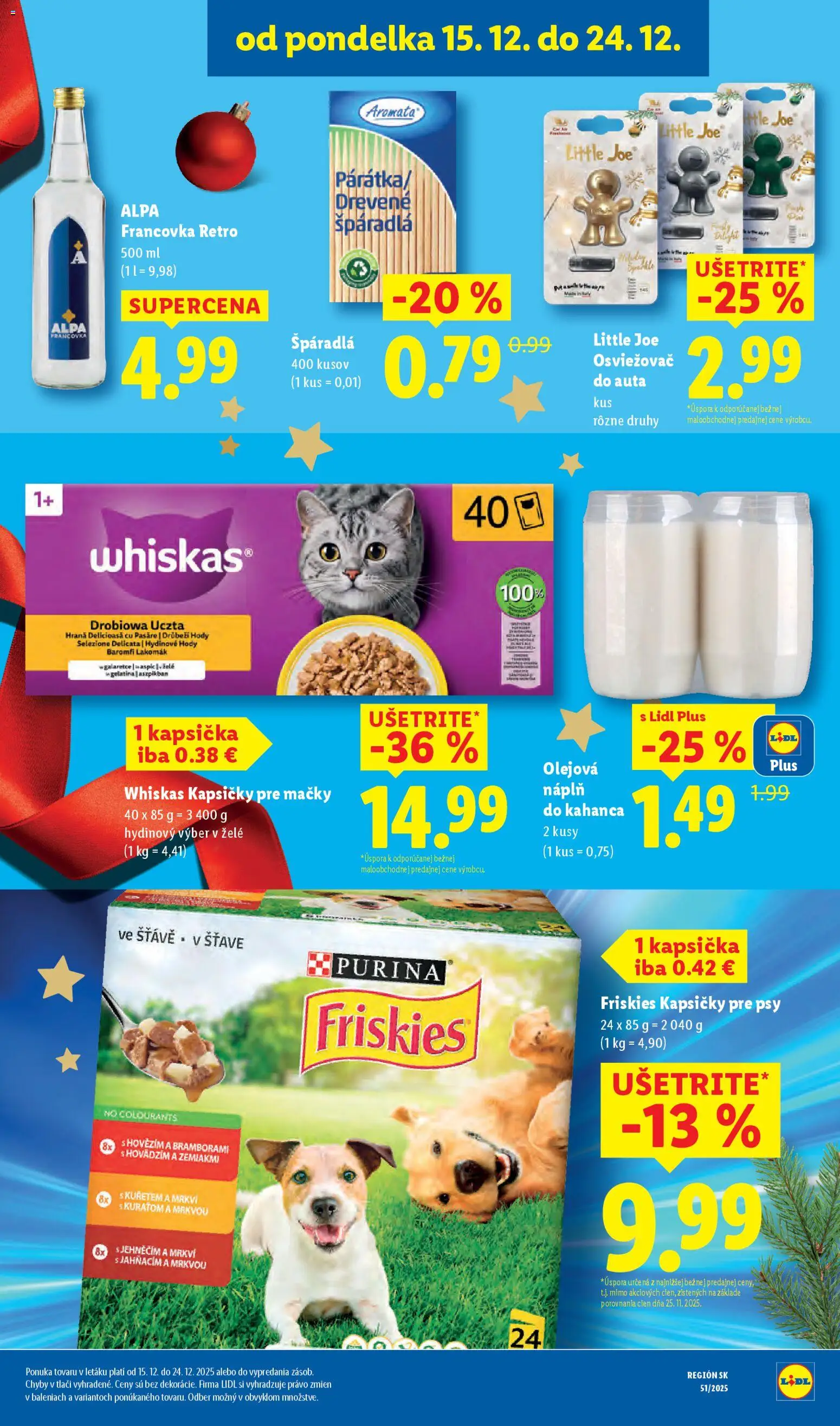 Nové Lidl akcie – leták je platný od 15.12.2025 | Strana: 37 | Produkty: Friskies, Whiskas, Alpa
