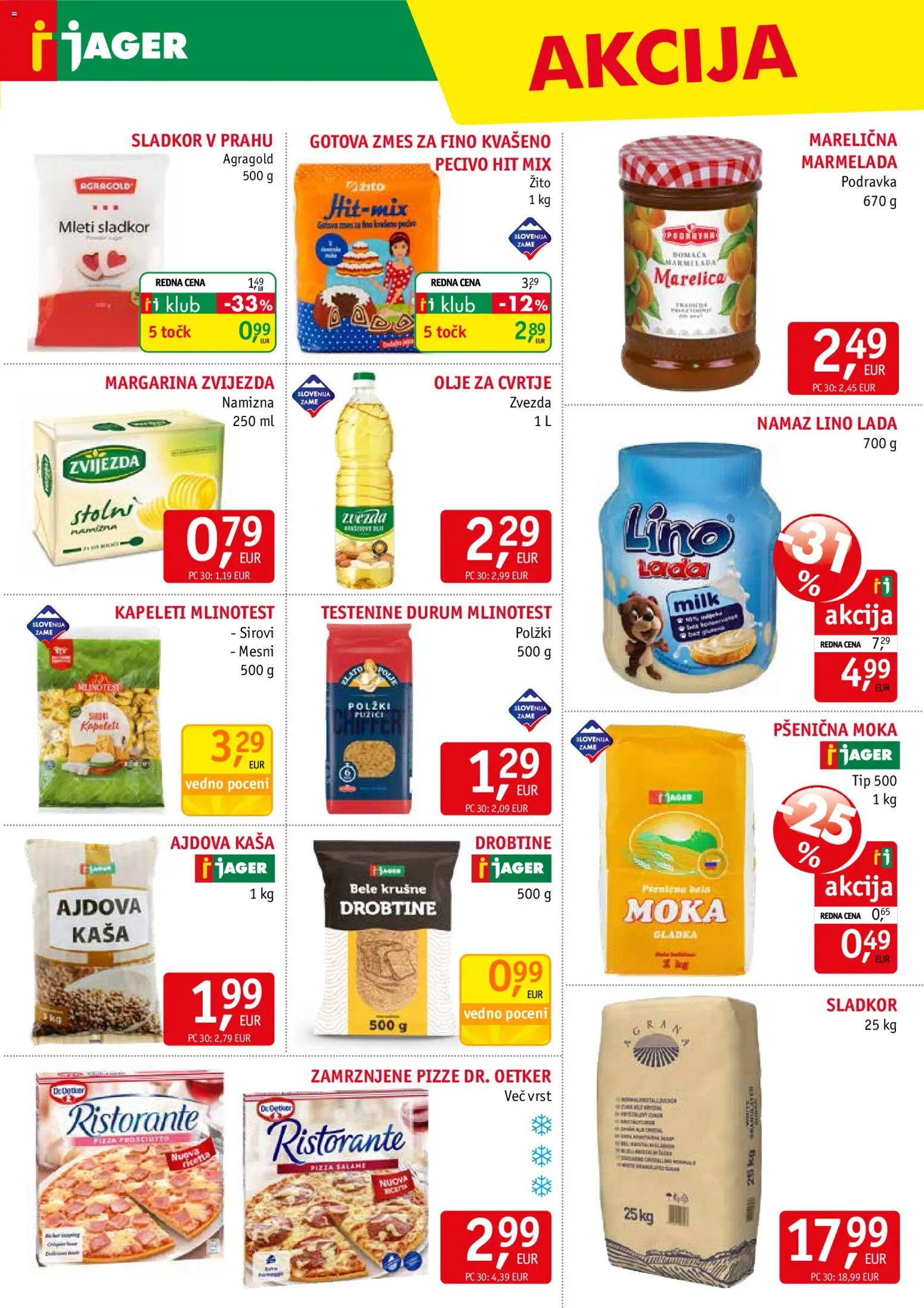 Novi Jager katalog ponudbe – veljaven od 21.01.2026 | Stran: 7 | Izdelki: Moka, Margarina, Namaz, Sladkor