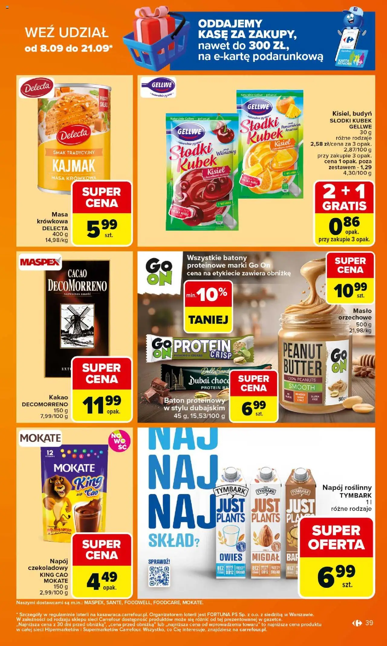 Carrefour Gazetka od 15.09.2025 | Strona: 39 | Produkty: Kakao, Kajmak, Baton, Ananas