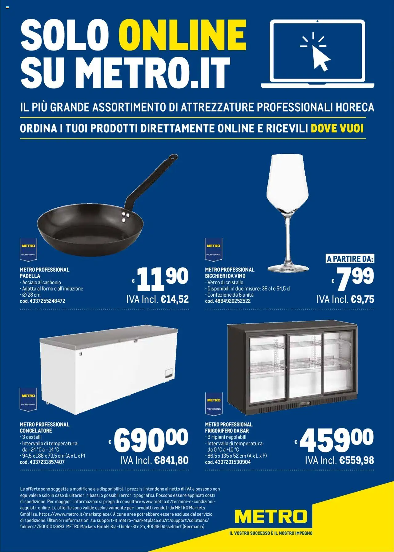 Volantino Metro del 25.09.2025 | Pagina: 33 | Prodotti: Vino, Padella, Congelatore, Forno