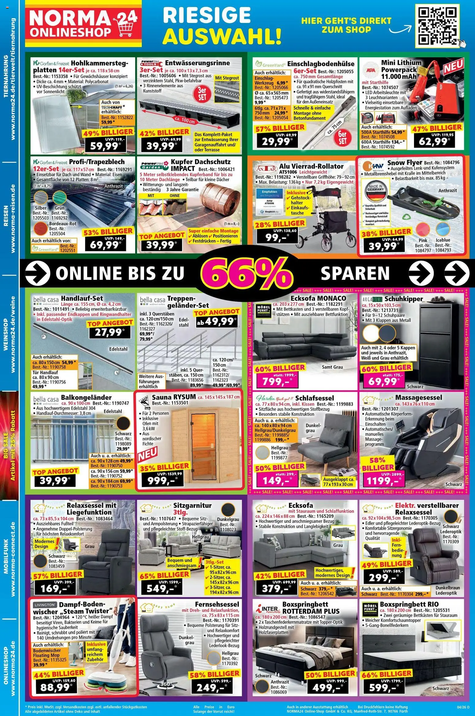 Norma Onlineshop – gültig ab 19.01.2026 | Seite: 2 | Produkte: Ecksofa, Relaxsessel, Kissen, Boxspringbett